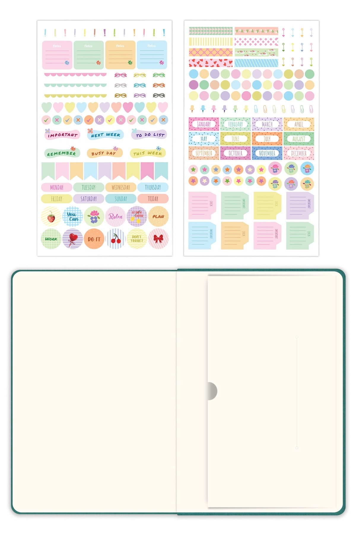 Matt Notebook 2026-2027 A5 Keten Akademik Ajanda 15x21 cm - 17 Aylık  Koyu Yeşil