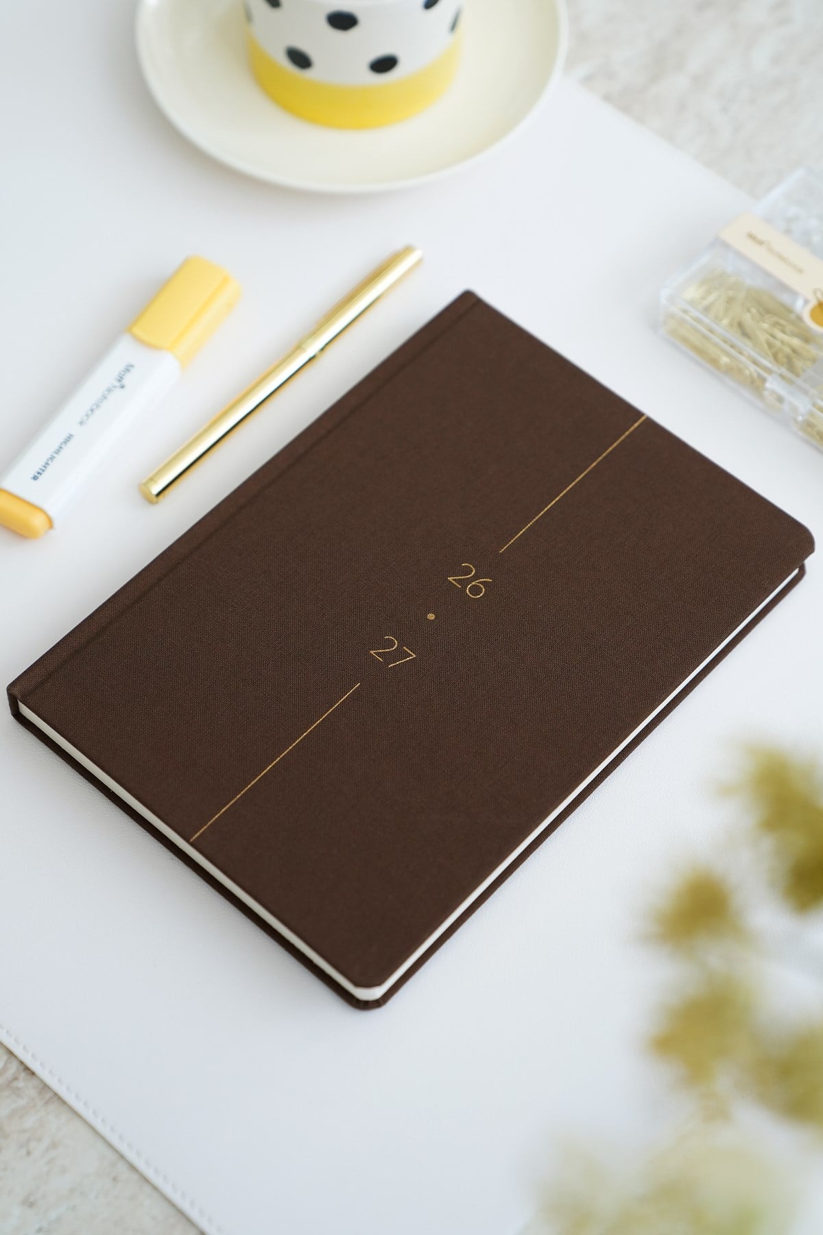 Matt Notebook 2026-2027 A5 Keten Akademik Ajanda 15x21 cm - 17 Aylık Kahverengi
