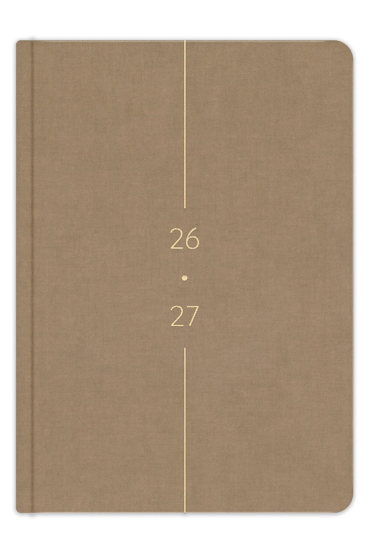 Matt Notebook 2026-2027 A5 Keten Akademik Ajanda 15x21 cm - 17 Aylık Sütlü Kahve