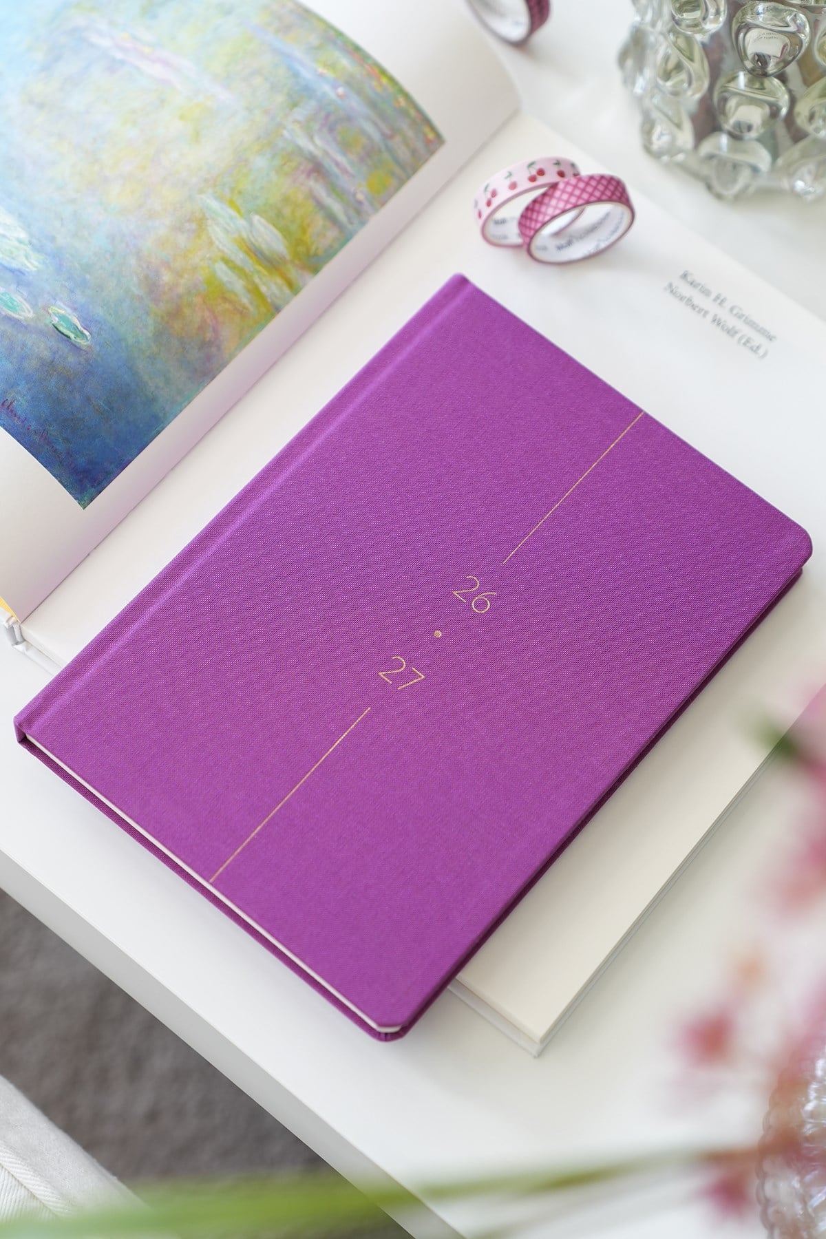 Matt Notebook 2026-2027 A5 Keten Akademik Ajanda 15x21 cm - 17 Aylık Menekşe