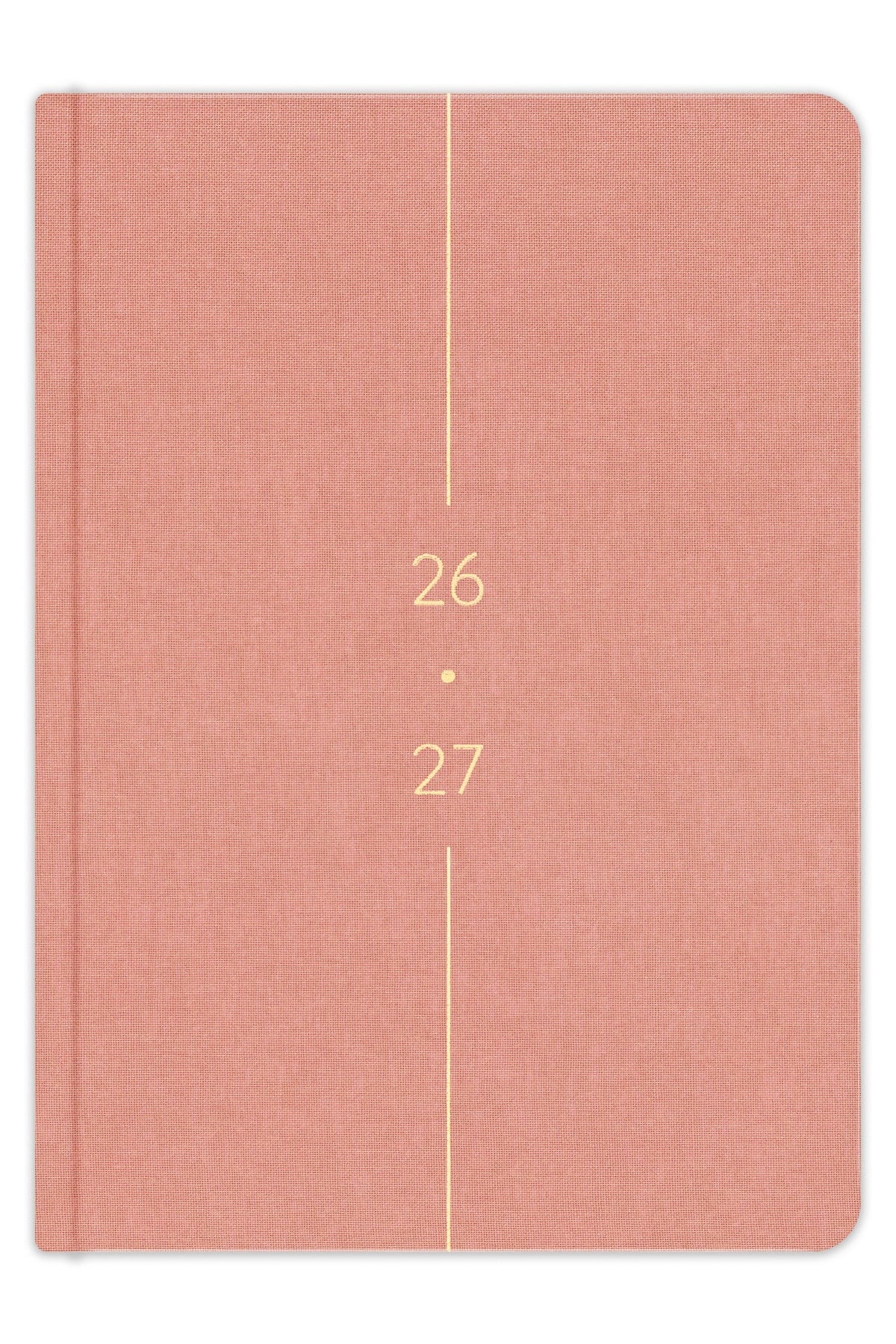 Matt Notebook 2026-2027 A5 Keten Akademik Ajanda 15x21 cm - 17 Aylık Pembe
