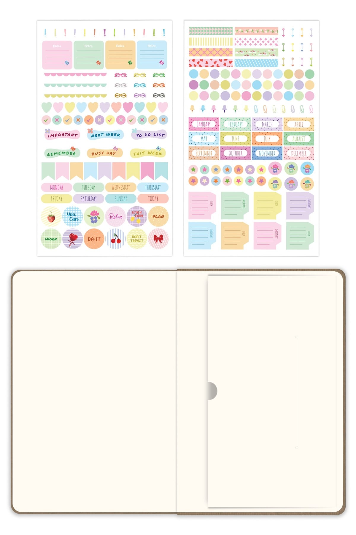 Matt Notebook 2026-2027 A5 Keten Akademik Ajanda 15x21 cm - 17 Aylık Sütlü Kahve