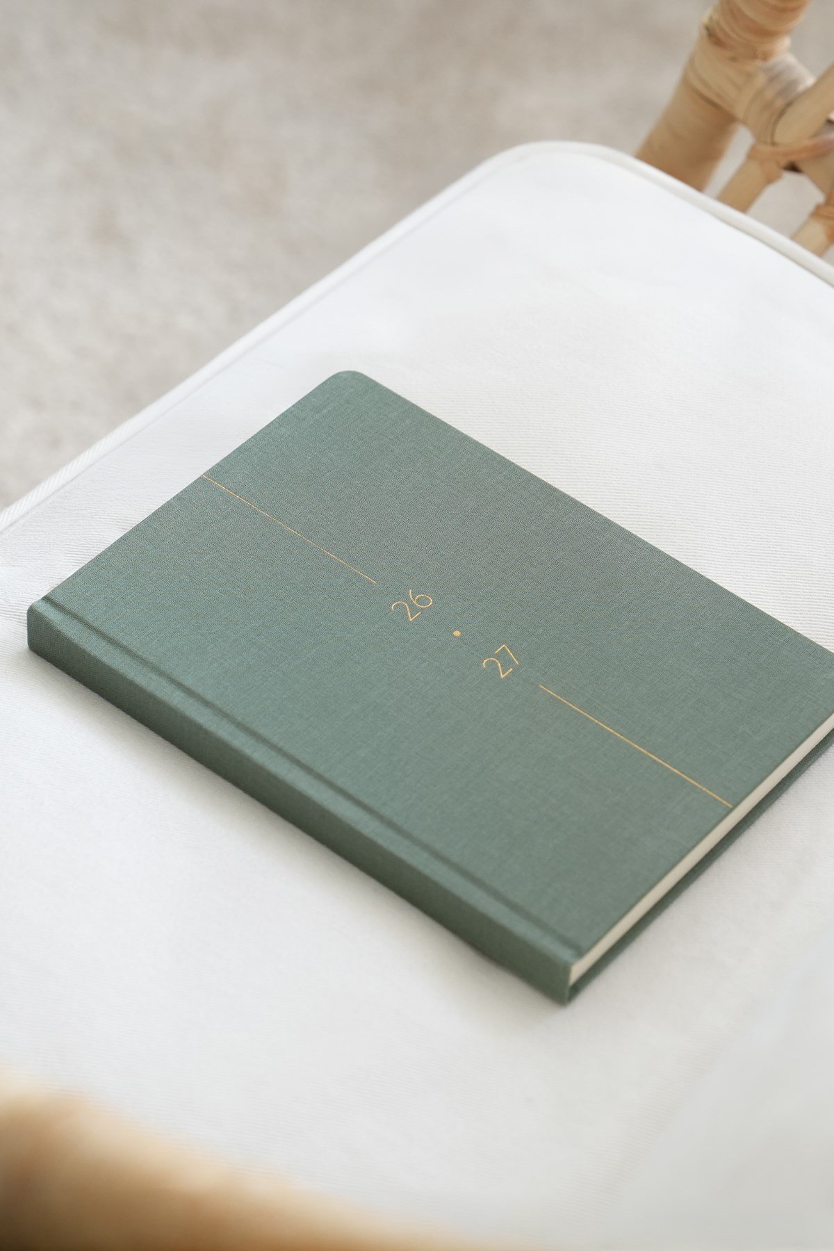 Matt Notebook 2026-2027 A5 Keten Akademik Ajanda 15x21 cm - 17 Aylık Yeşil