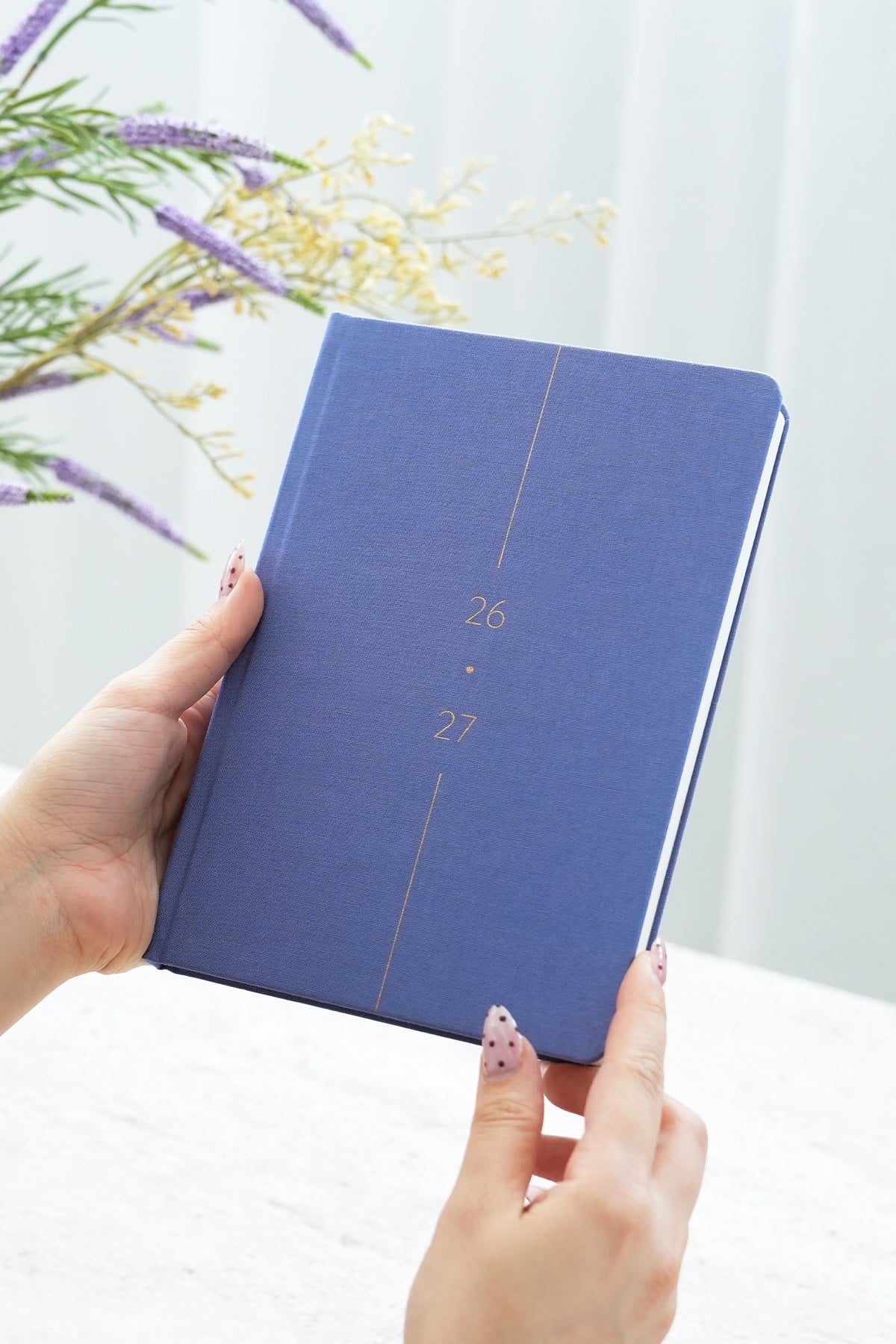 Matt Notebook 2026-2027 A5 Keten Akademik Ajanda 15x21 cm - 17 Aylık Lila