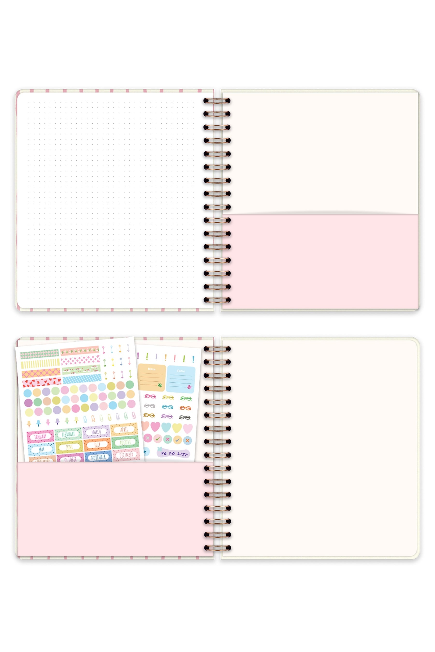Matt Notebook 2026-2027 Akademik Kare Ajanda Spiralli - 17 Aylık