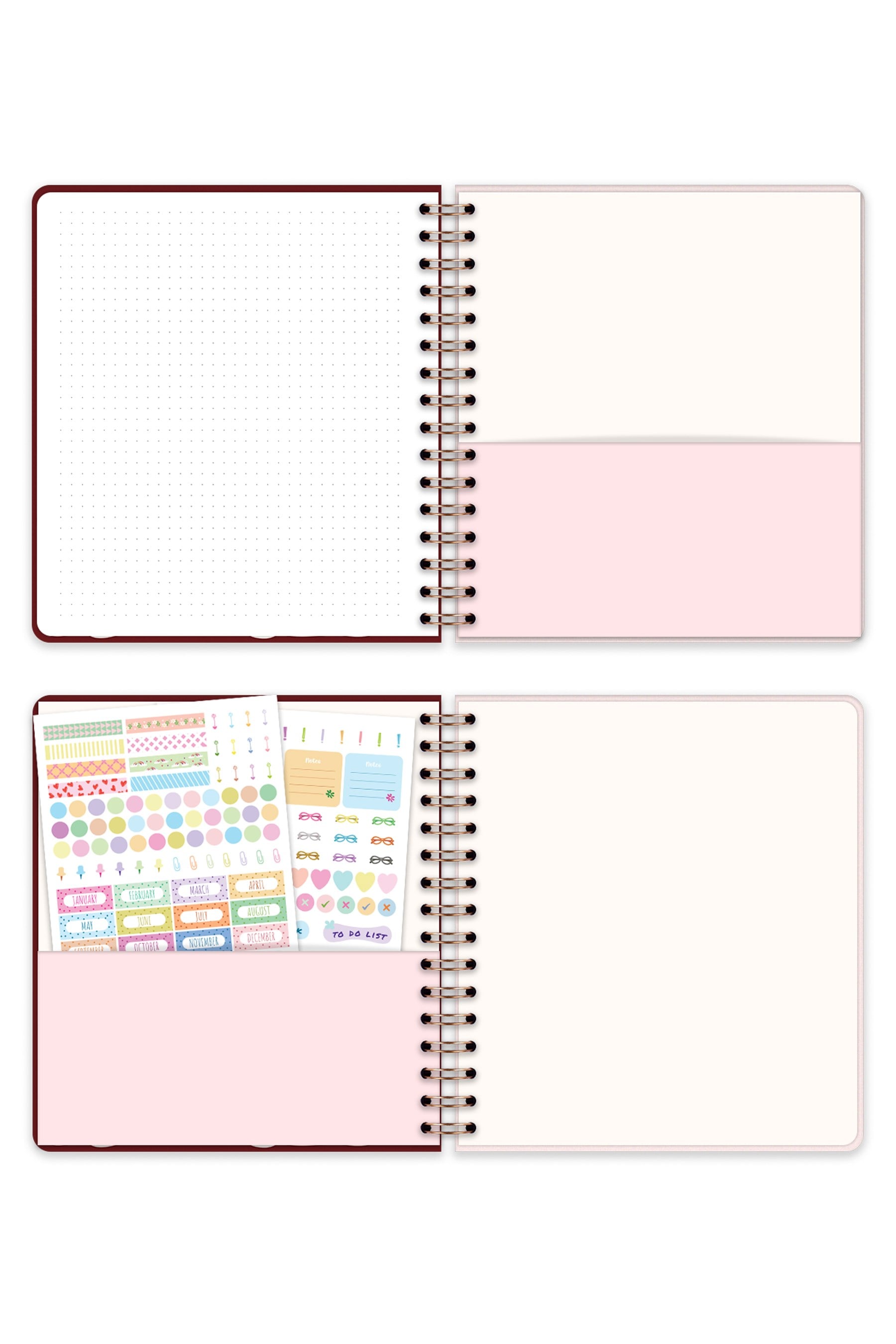Matt Notebook 2026-2027 Akademik Kare Ajanda Spiralli - 17 Aylık