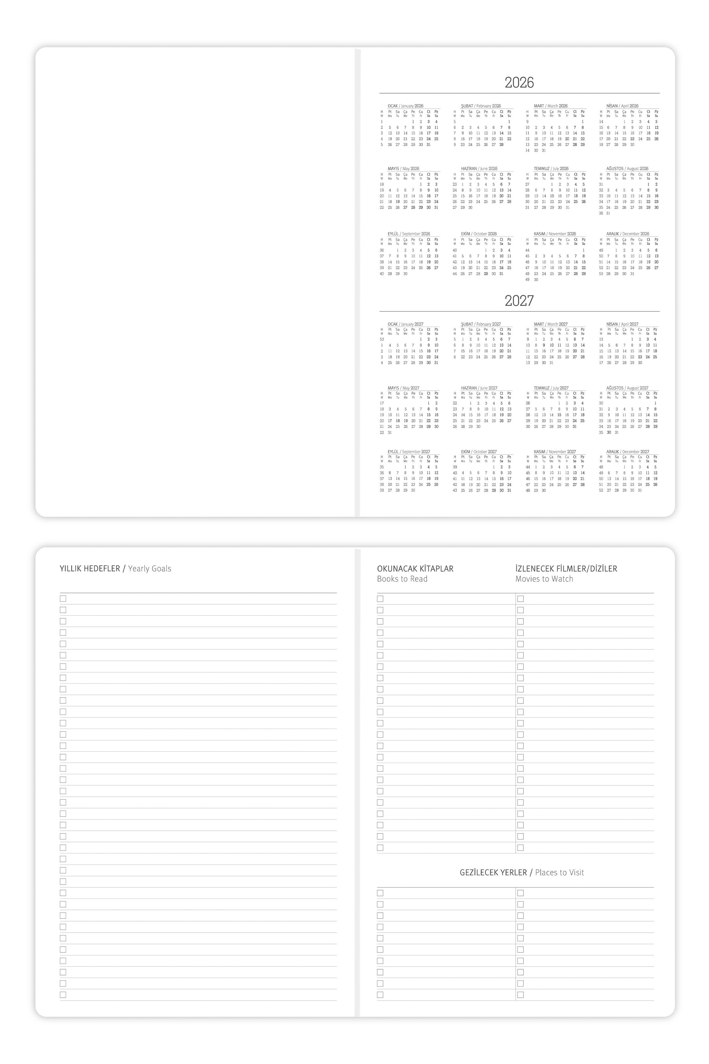 Matt Notebook 2026-2027 B5 Akademik Ajanda 17x24 cm - 17 Aylık Lila