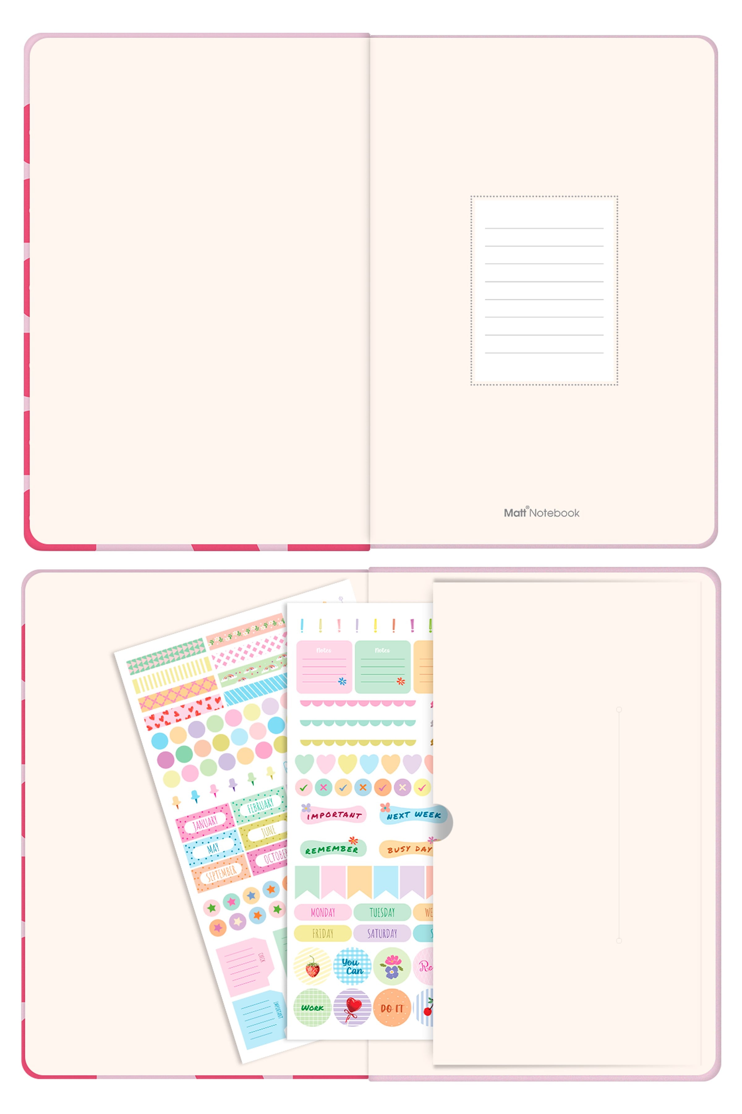 Matt Notebook 2026-2027 B5 Akademik Ajanda 17x24 cm - 17 Aylık Lila
