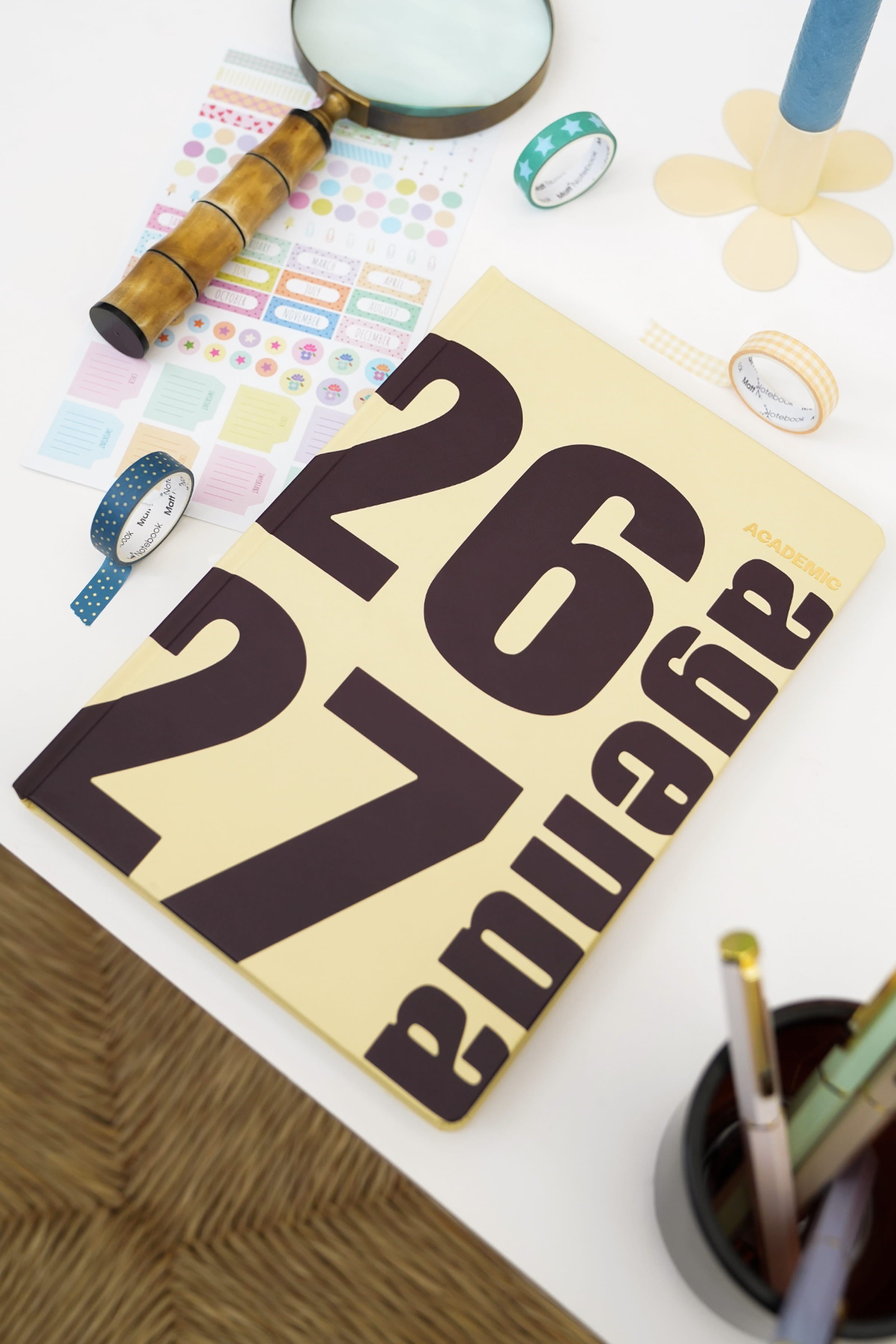 Matt Notebook 2026-2027 B5 Akademik Ajanda 17x24 cm - 17 Aylık Sarı