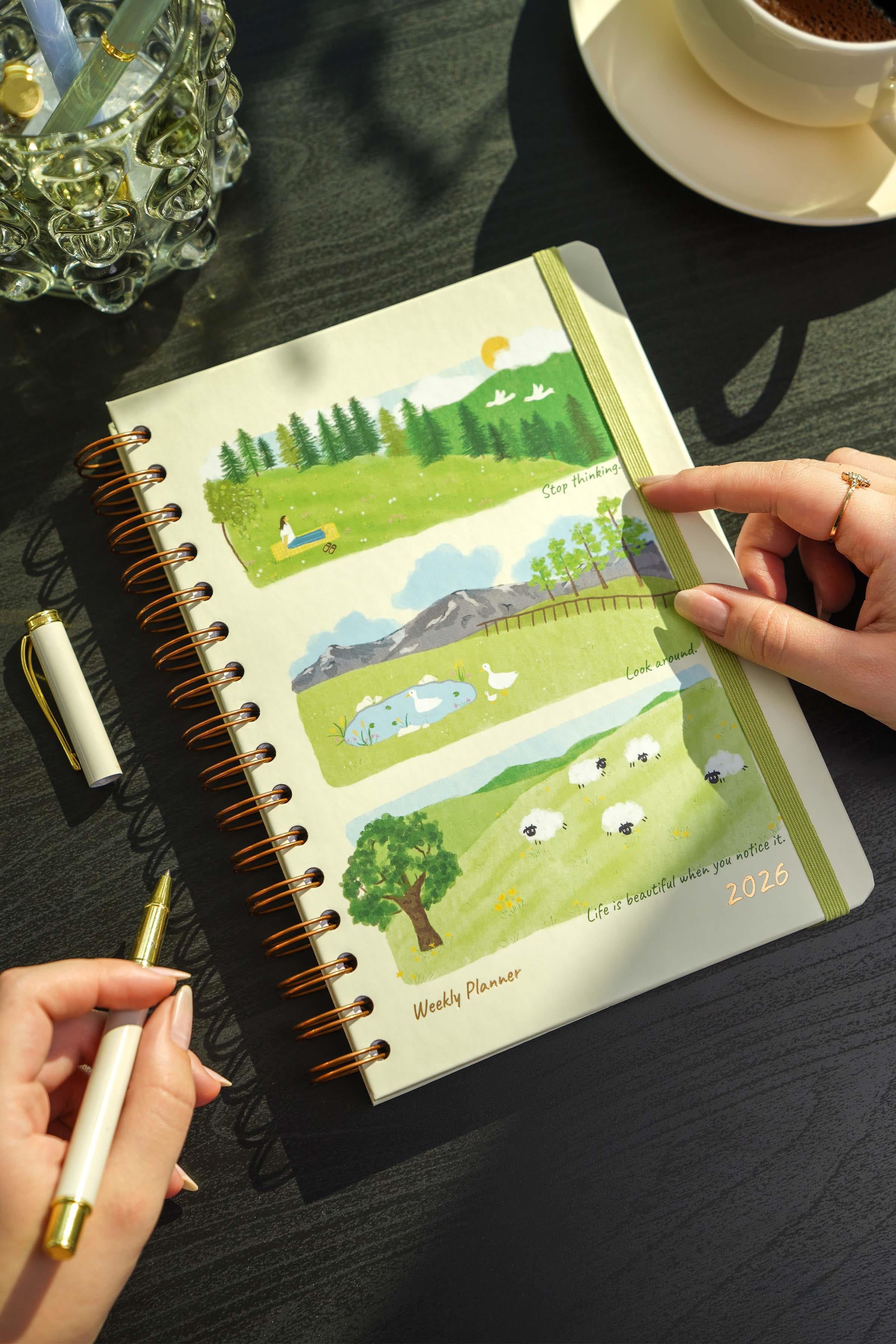 Matt Notebook 2026 Yılı A5 Ajanda Spiralli 15x21 cm - 12 Aylık
