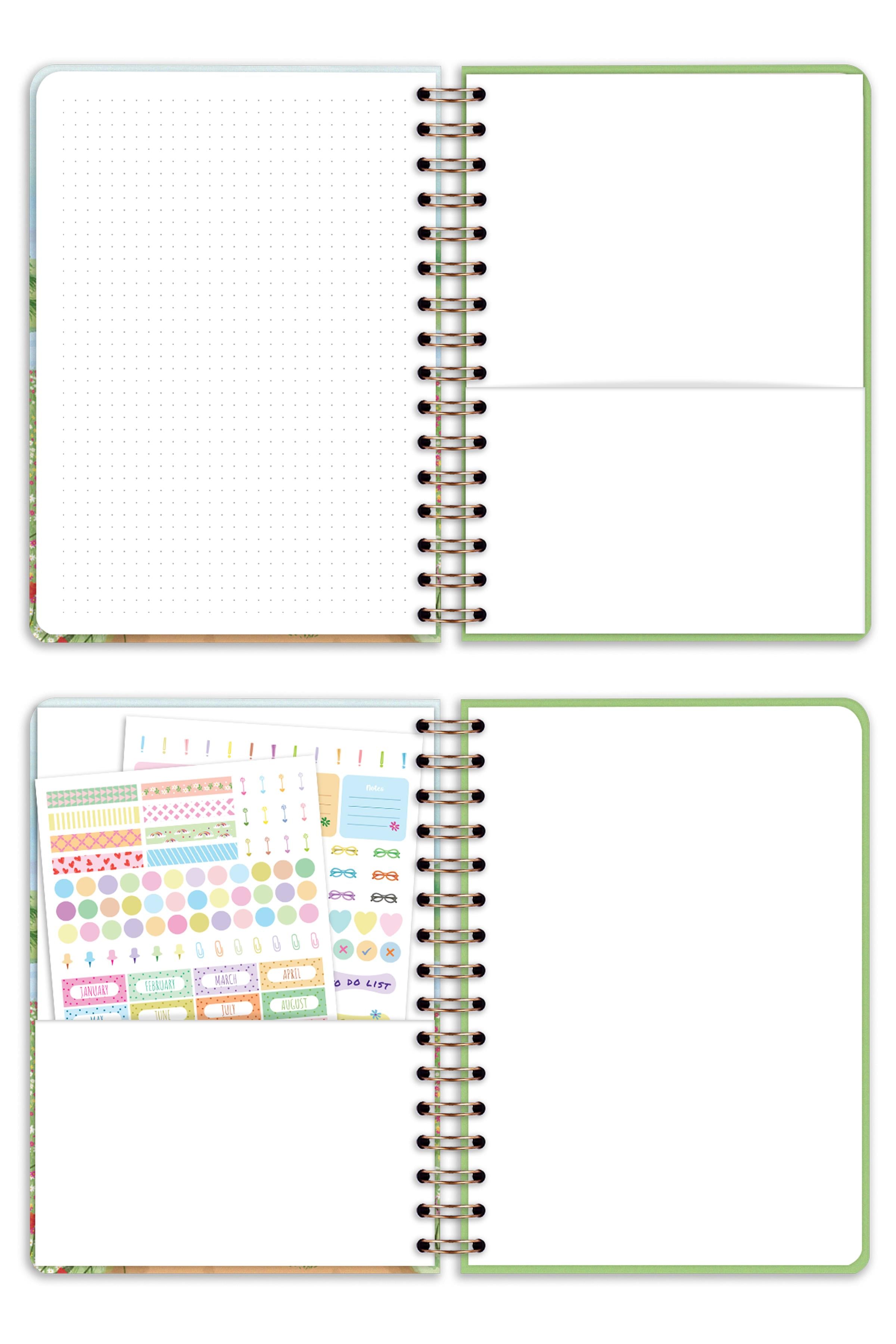 Matt Notebook 2026 Yılı A5 Haftalık Ajanda Spiralli 15x21 cm - 12 Aylık - Motivasyon Sayfalı Manzara