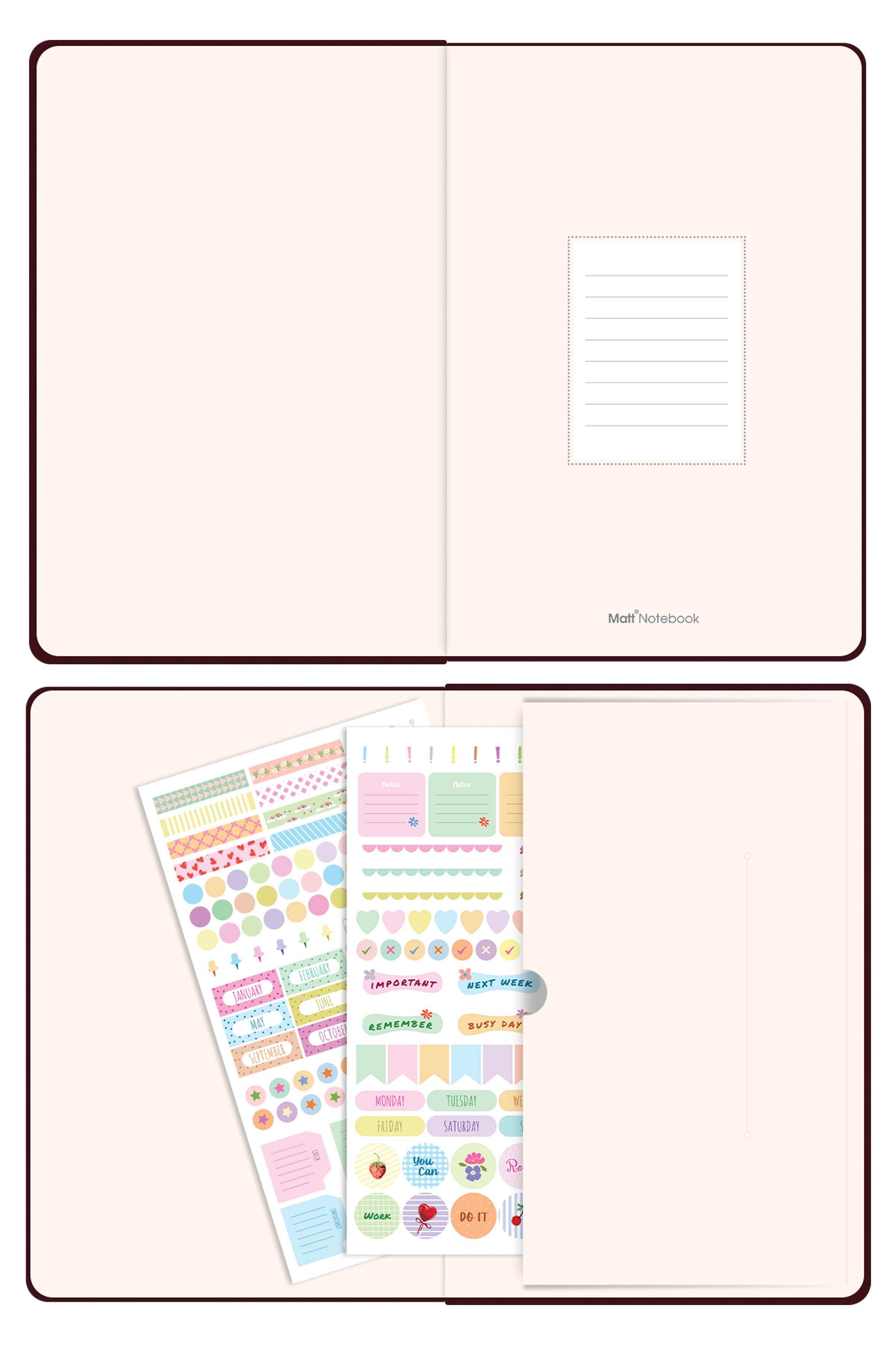 Matt Notebook 2026 Yılı B5 Haftalık Ajanda 17x24 cm - 12 Aylık Bordo