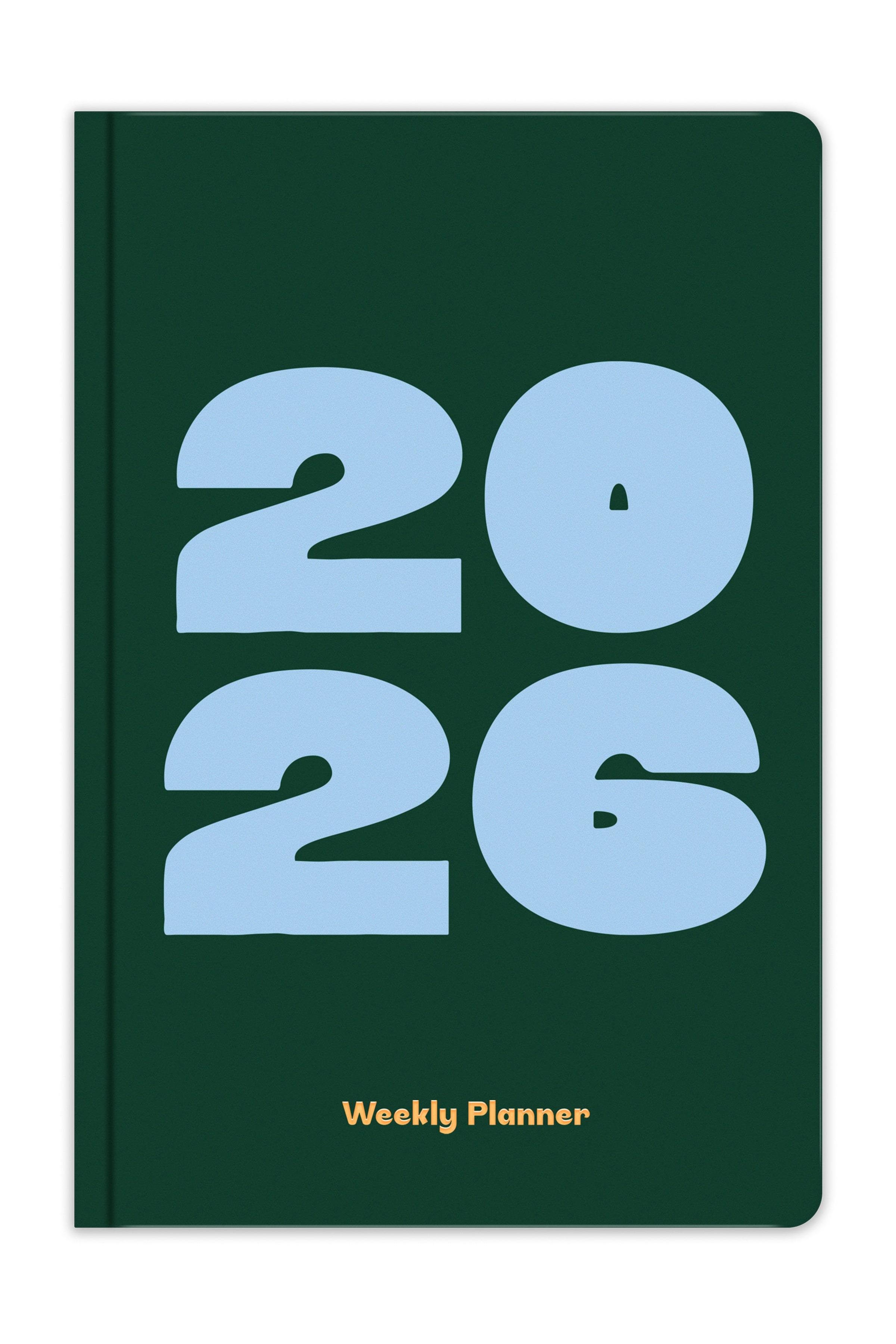 Matt Notebook 2026 Yılı B5 Haftalık Ajanda 17x24 cm - 12 Aylık Koyu Yeşil