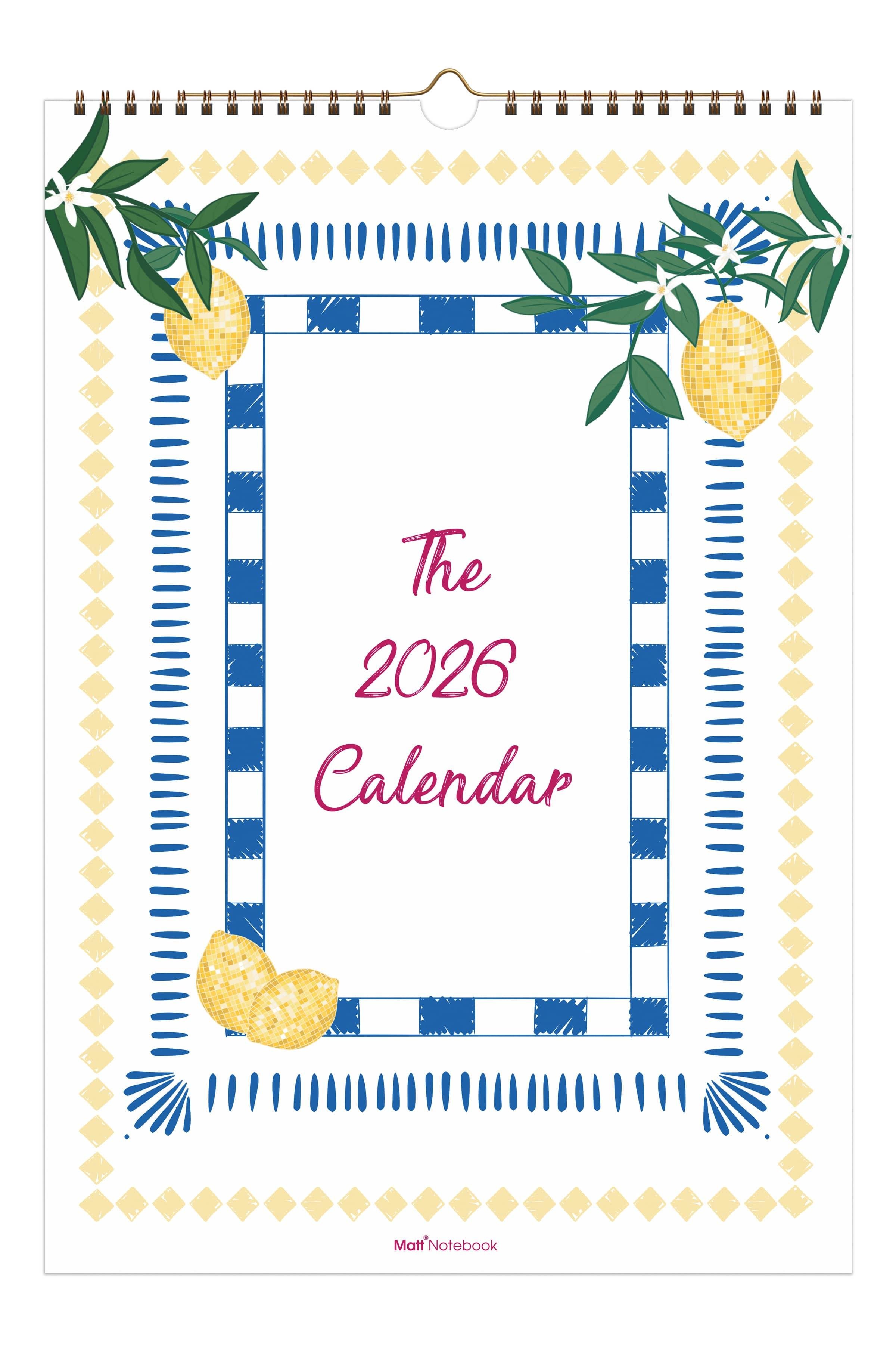 Matt Notebook 2026 Yılı Duvar Takvimi