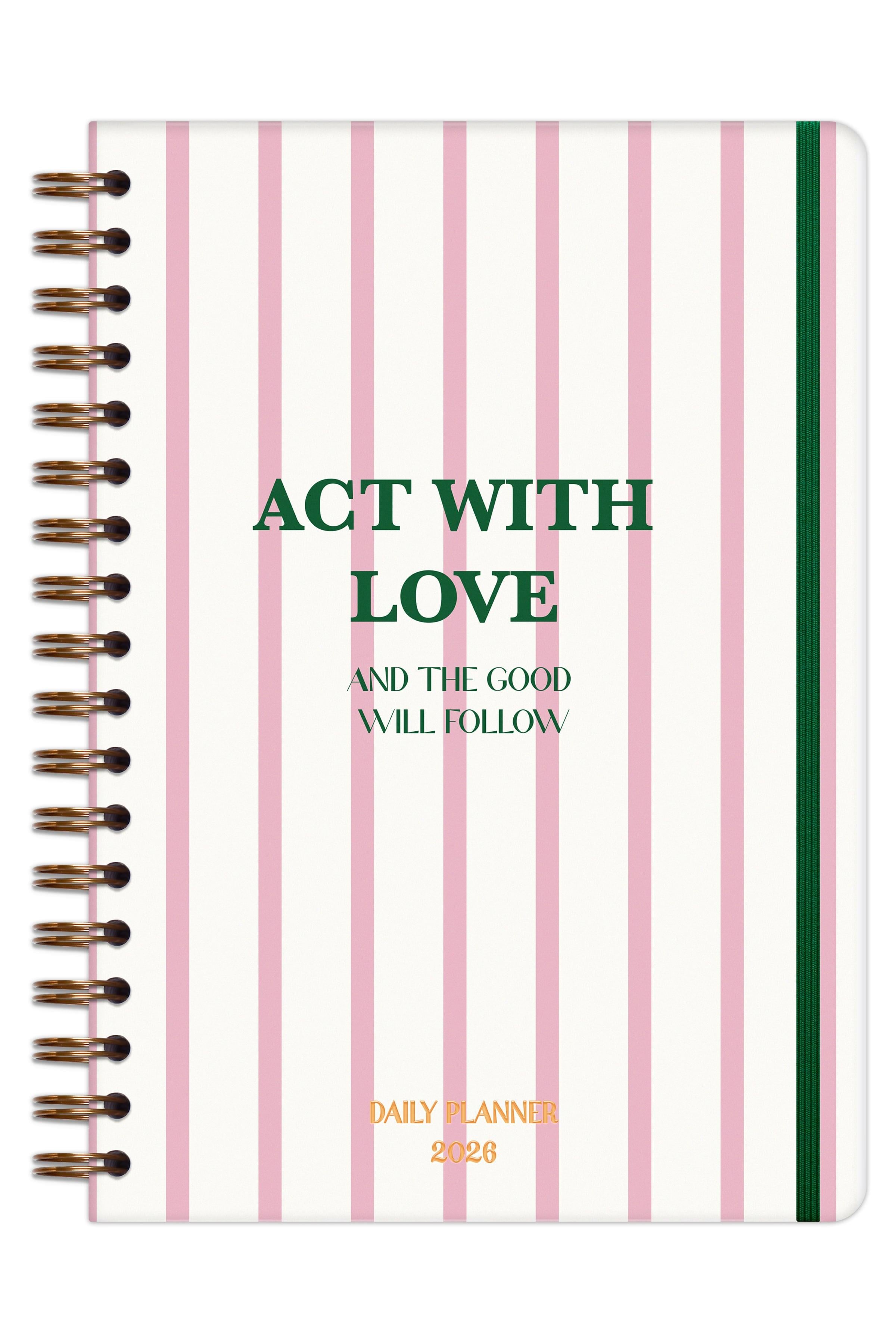 Matt Notebook 2026 Yılı Günlük Spiralli Ajanda 16x24 cm - 12 Aylık