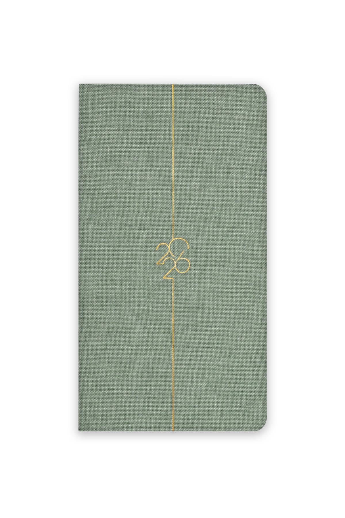 Matt Notebook 2026 Yılı Haftalık Keten Cep Ajandası 12 Aylık Yeşil