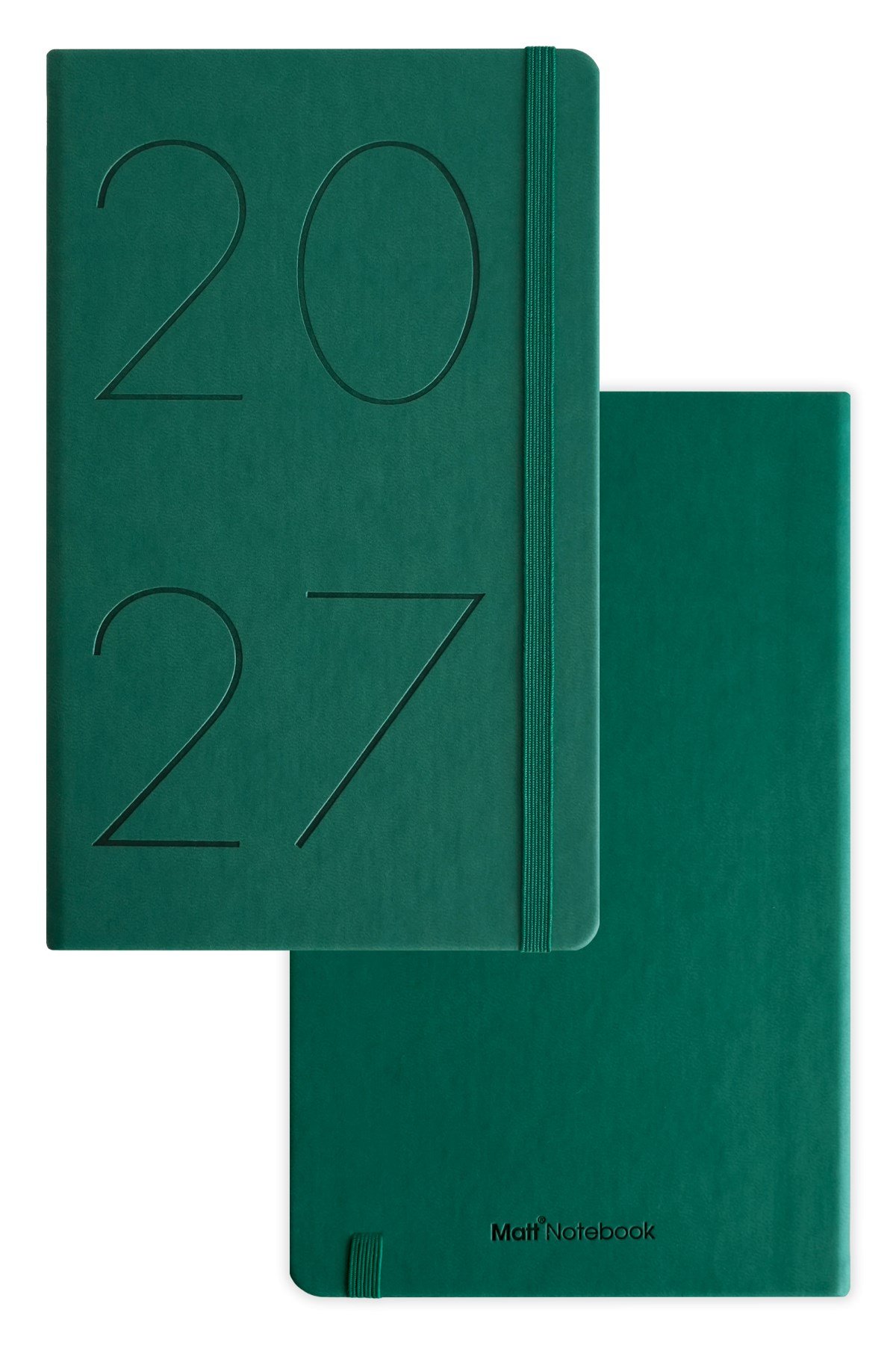 Matt Notebook 2027 Yılı 13x21 cm Günlük Ajanda Koyu Yeşil