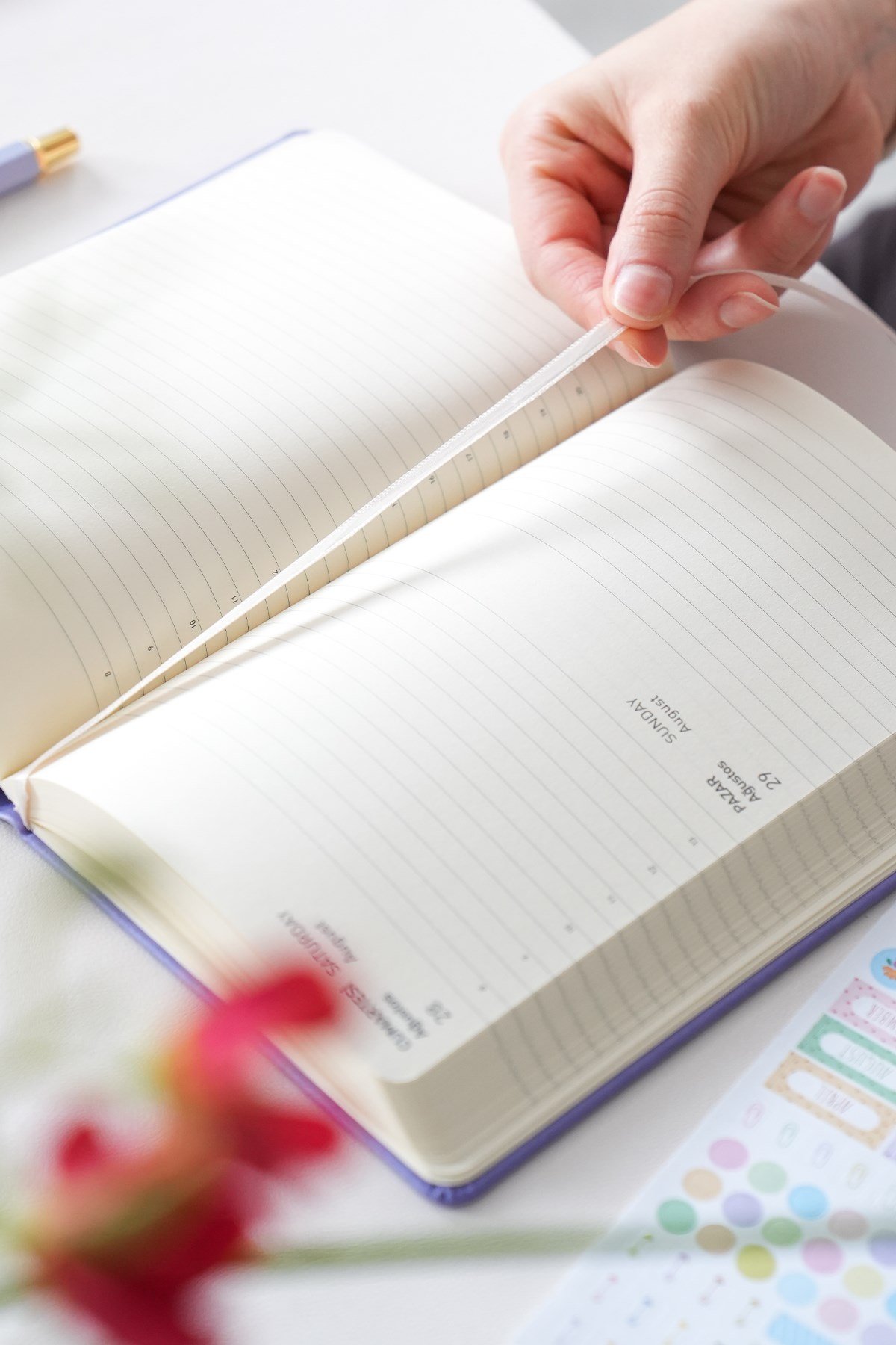 Matt Notebook 2027 Yılı 13x21 cm Günlük Ajanda Lila