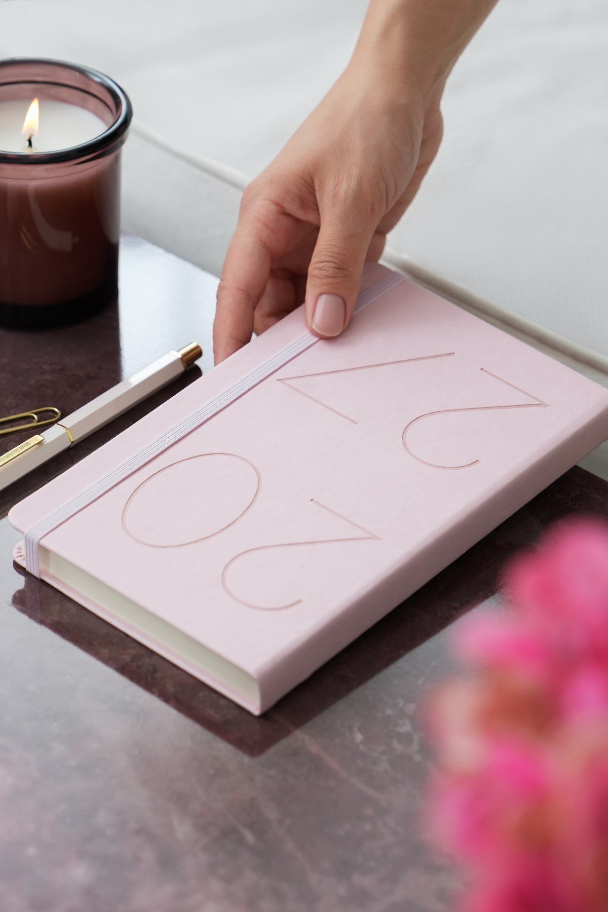 Matt Notebook 2027 Yılı 13x21 cm Günlük Ajanda Pembe