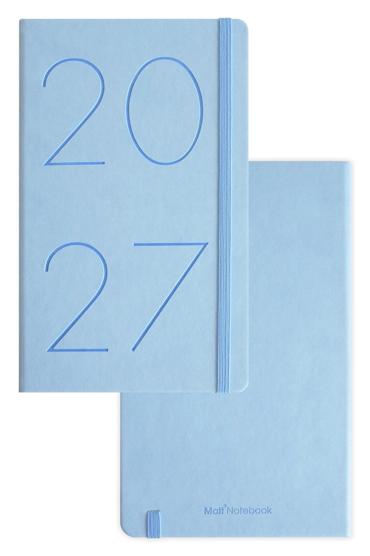 Matt Notebook 2027 Yılı 13x21 cm Günlük Ajanda Mavi