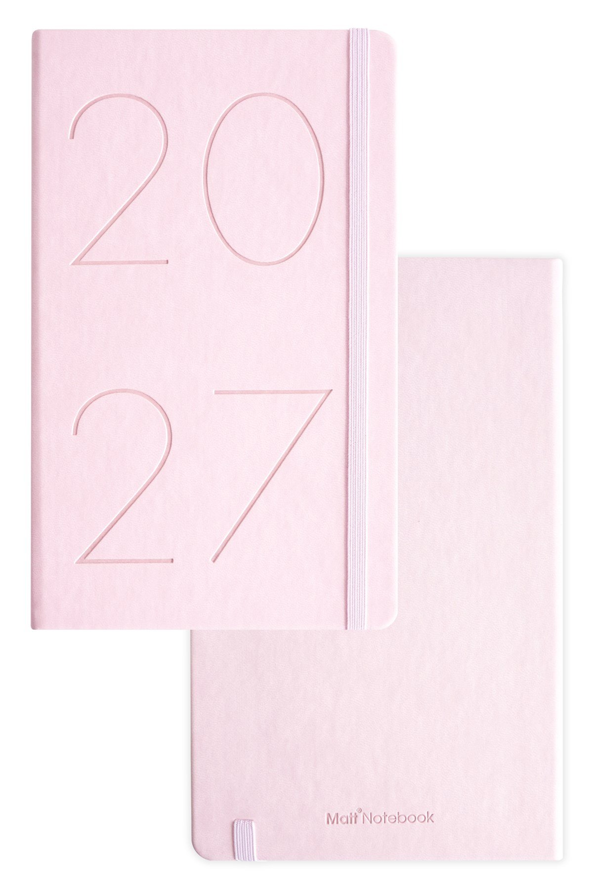 Matt Notebook 2027 Yılı 13x21 cm Günlük Ajanda Pembe