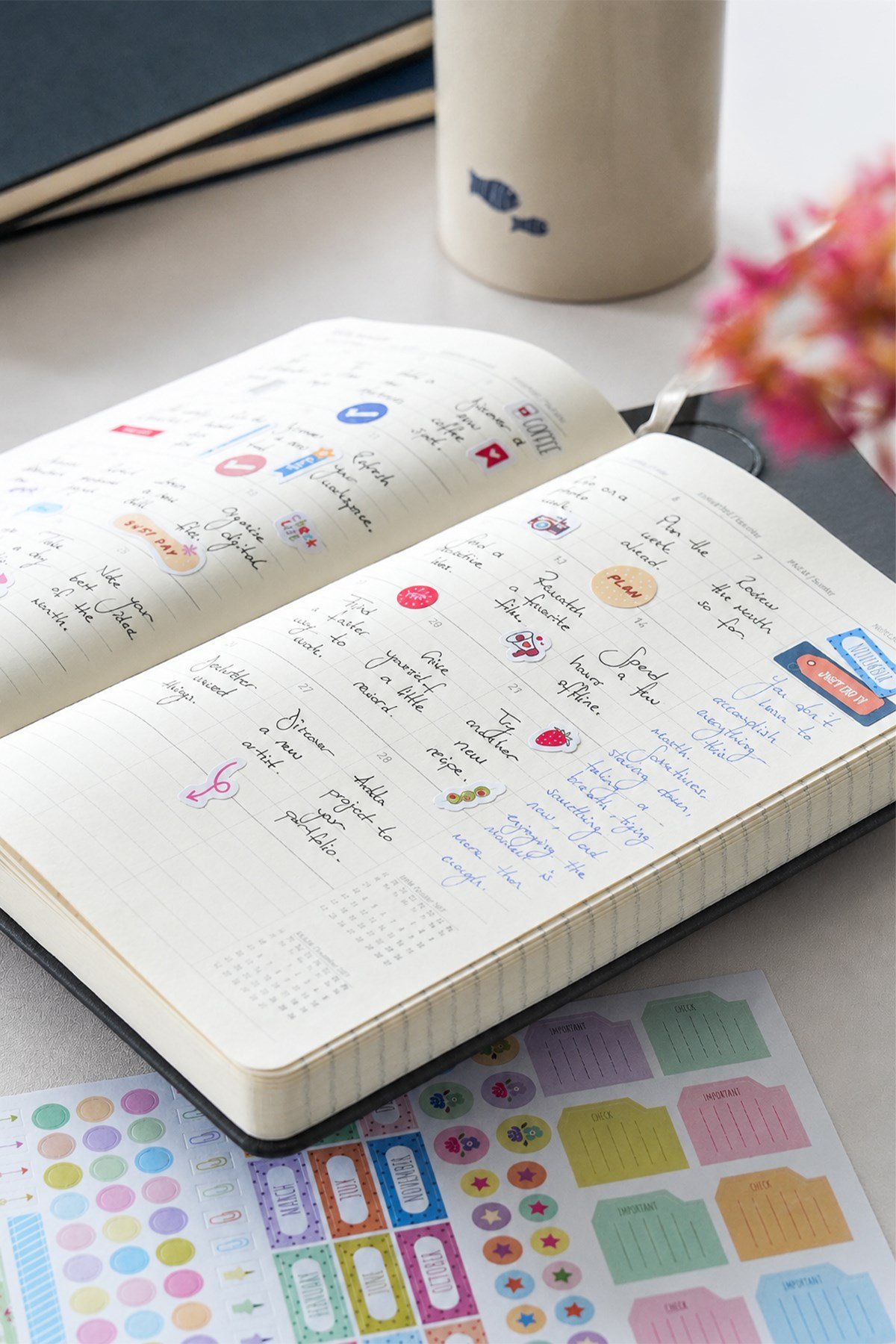 Matt Notebook 2027 Yılı 13x21 cm Günlük Ajanda Siyah