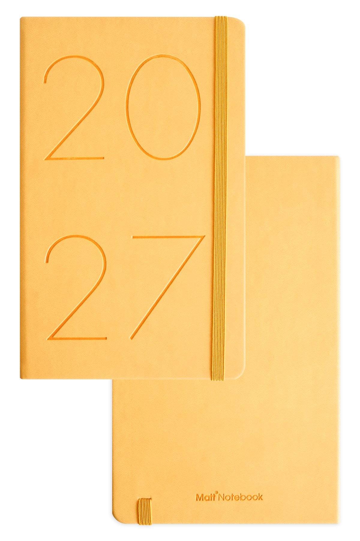 Matt Notebook 2027 Yılı 13x21 cm Günlük Ajanda Sarı