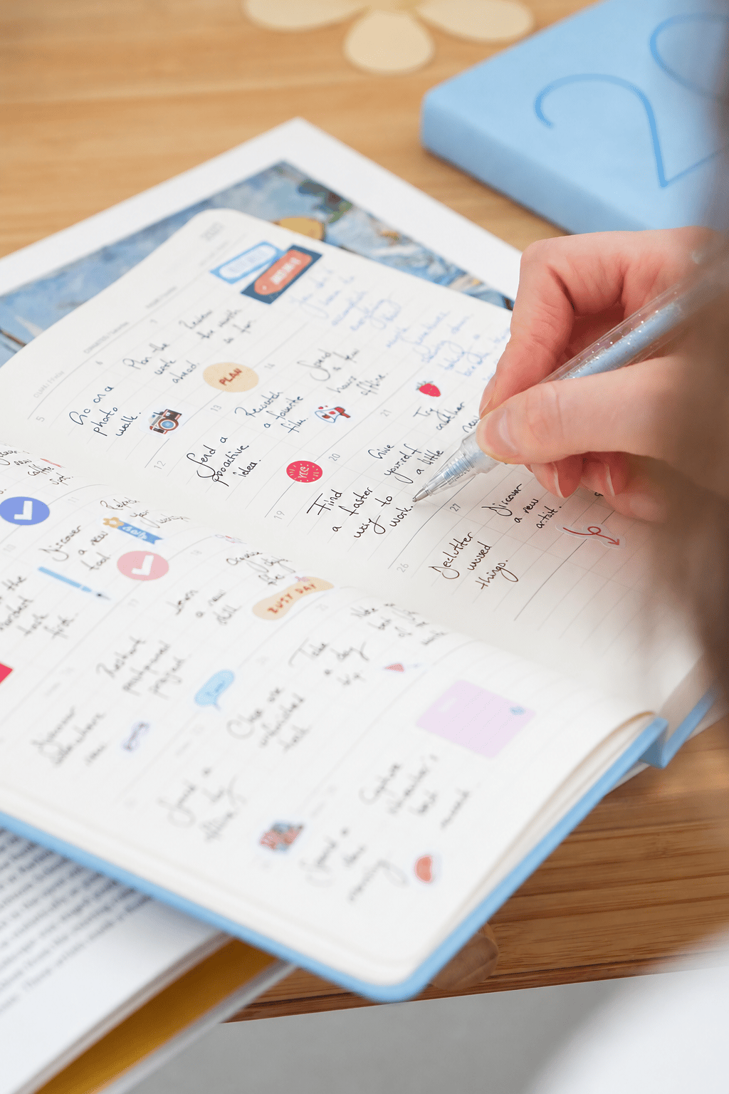 Matt Notebook 2027 Yılı 13x21 cm Günlük Ajanda Mavi