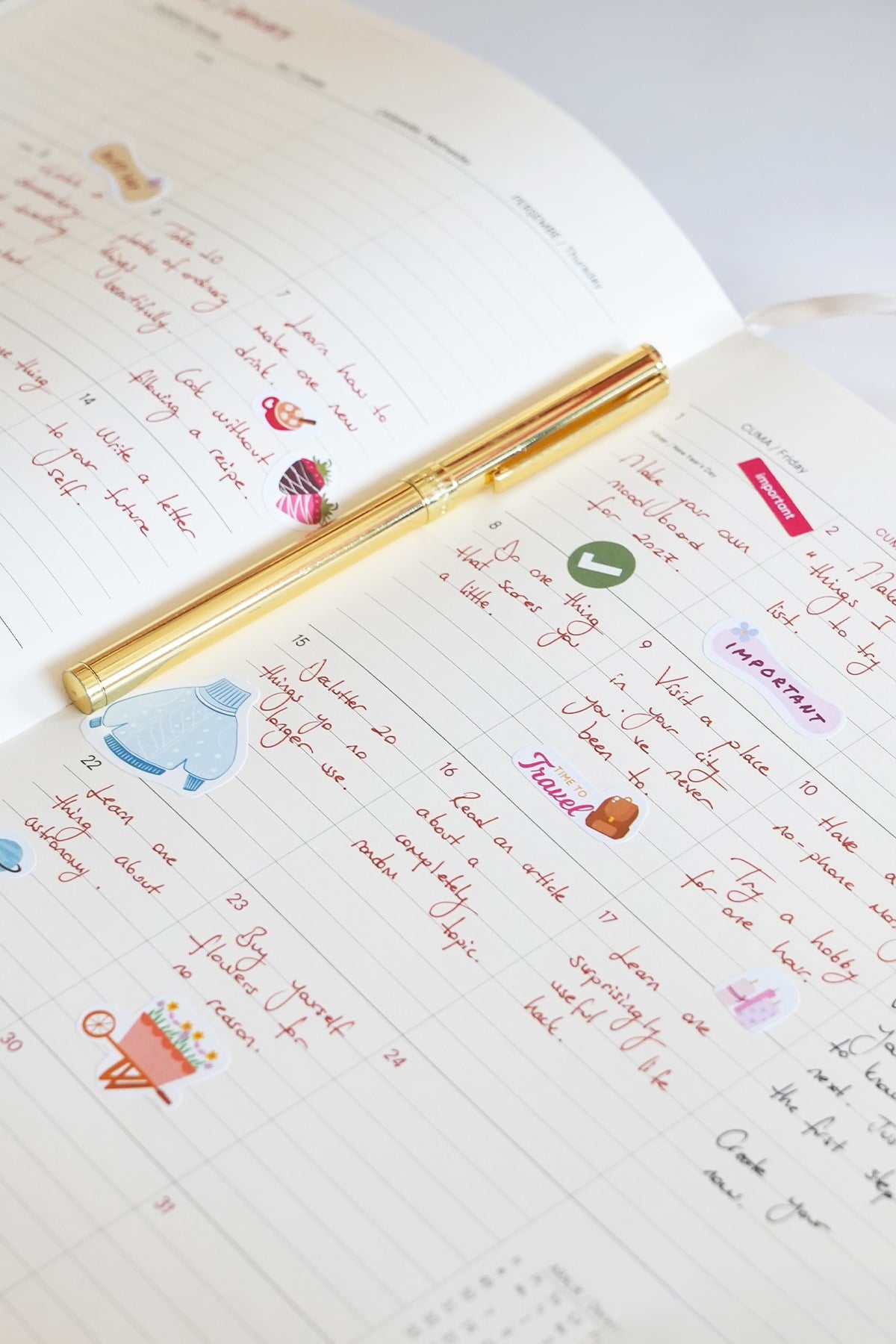 Matt Notebook 2027 Yılı 20x27 cm Keten Haftalık Planlayıcı Ajanda Kahverengi