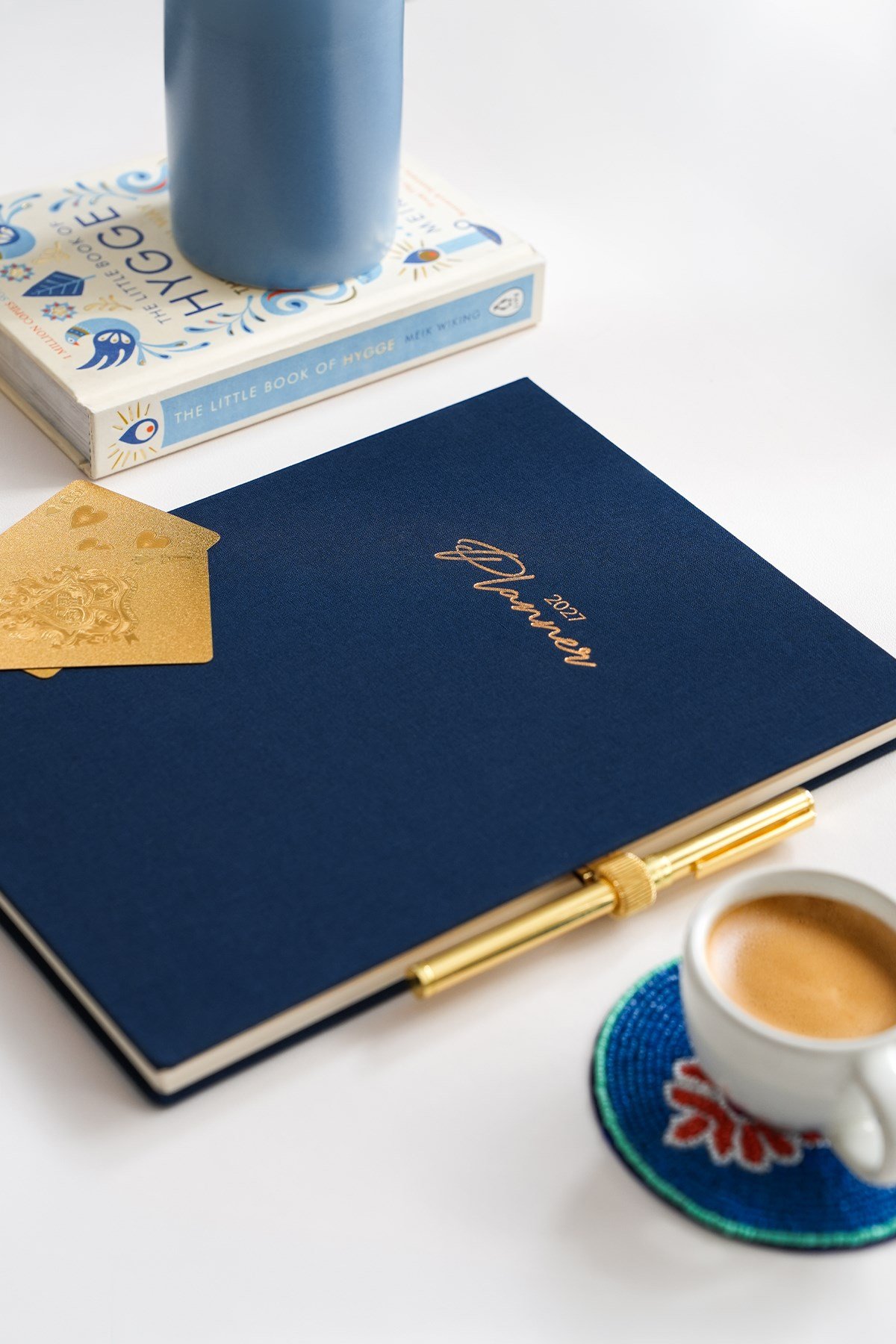 Matt Notebook 2027 Yılı 20x27 cm Keten Haftalık Planlayıcı Ajanda Lacivert