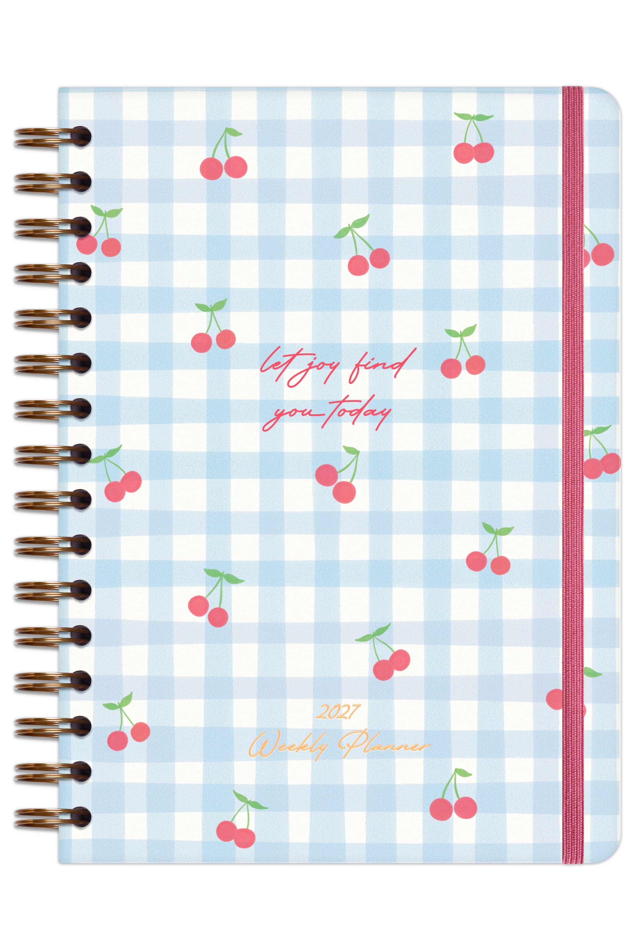 Matt Notebook 2027 Yılı A5 Ajanda Spiralli 15x21 cm - 12 Aylık Kiraz