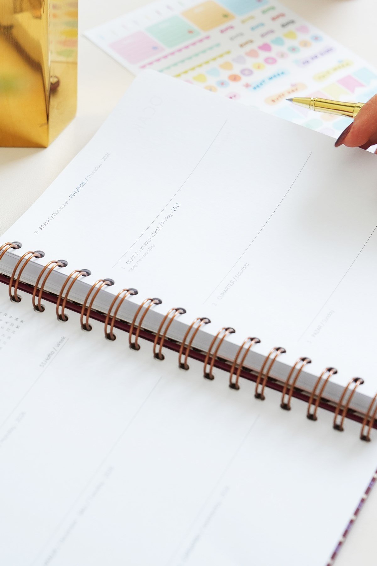 Matt Notebook 2027 Yılı A5 Ajanda Spiralli 15x21 cm - 12 Aylık