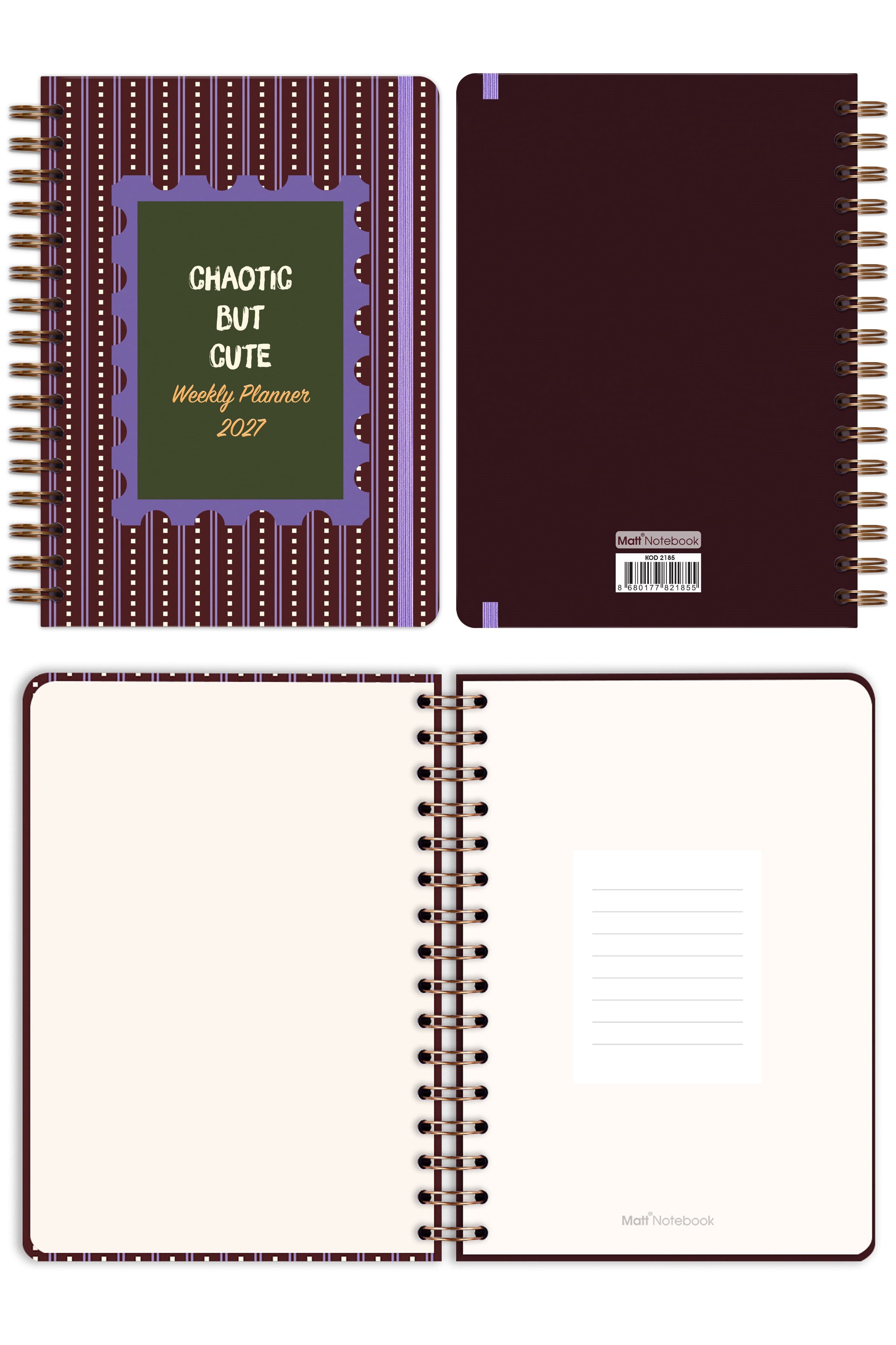 Matt Notebook 2027 Yılı A5 Ajanda Spiralli 15x21 cm - 12 Aylık