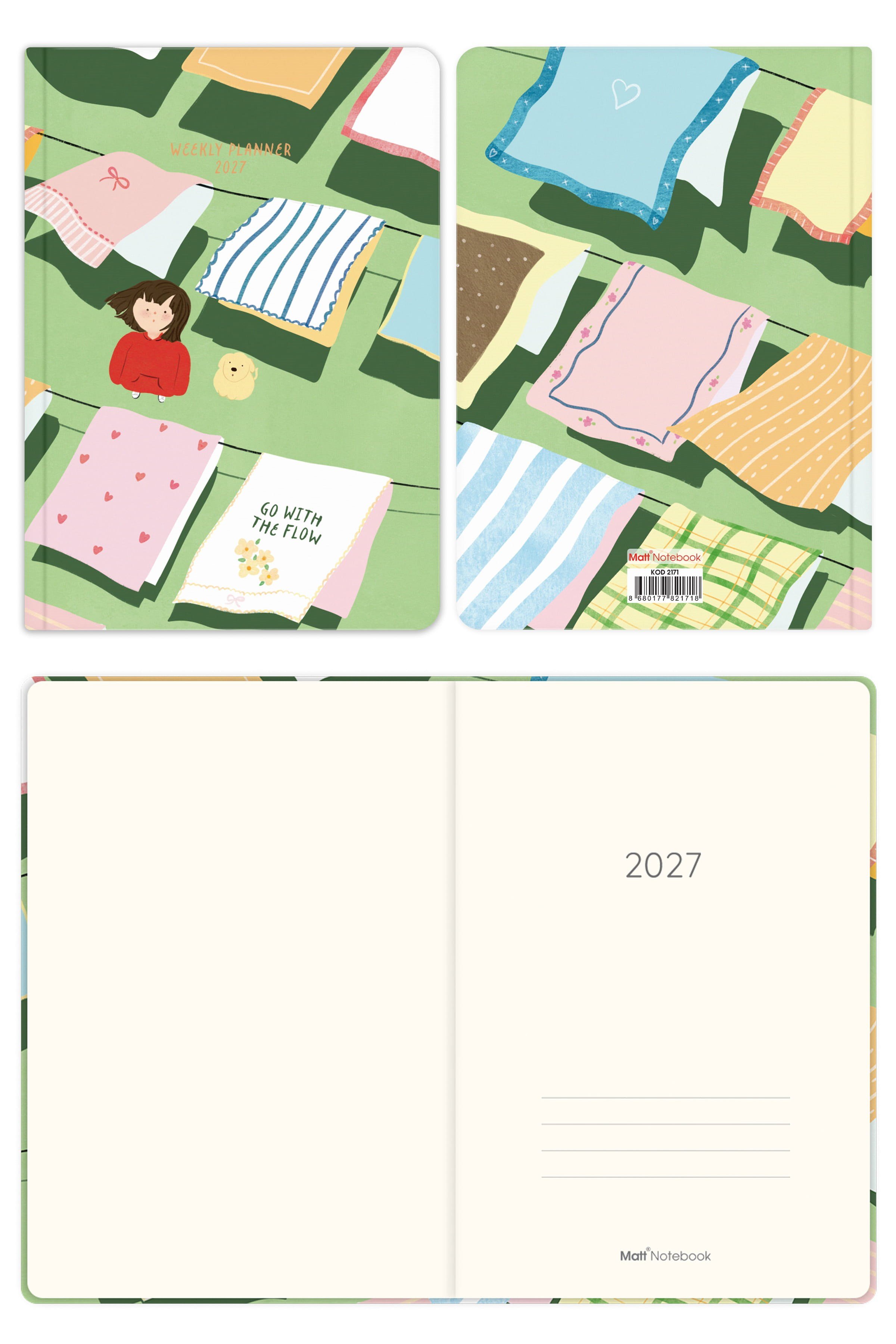 Matt Notebook 2027 Yılı A5 Haftalık Ajanda 15x21 cm - 12 Aylık