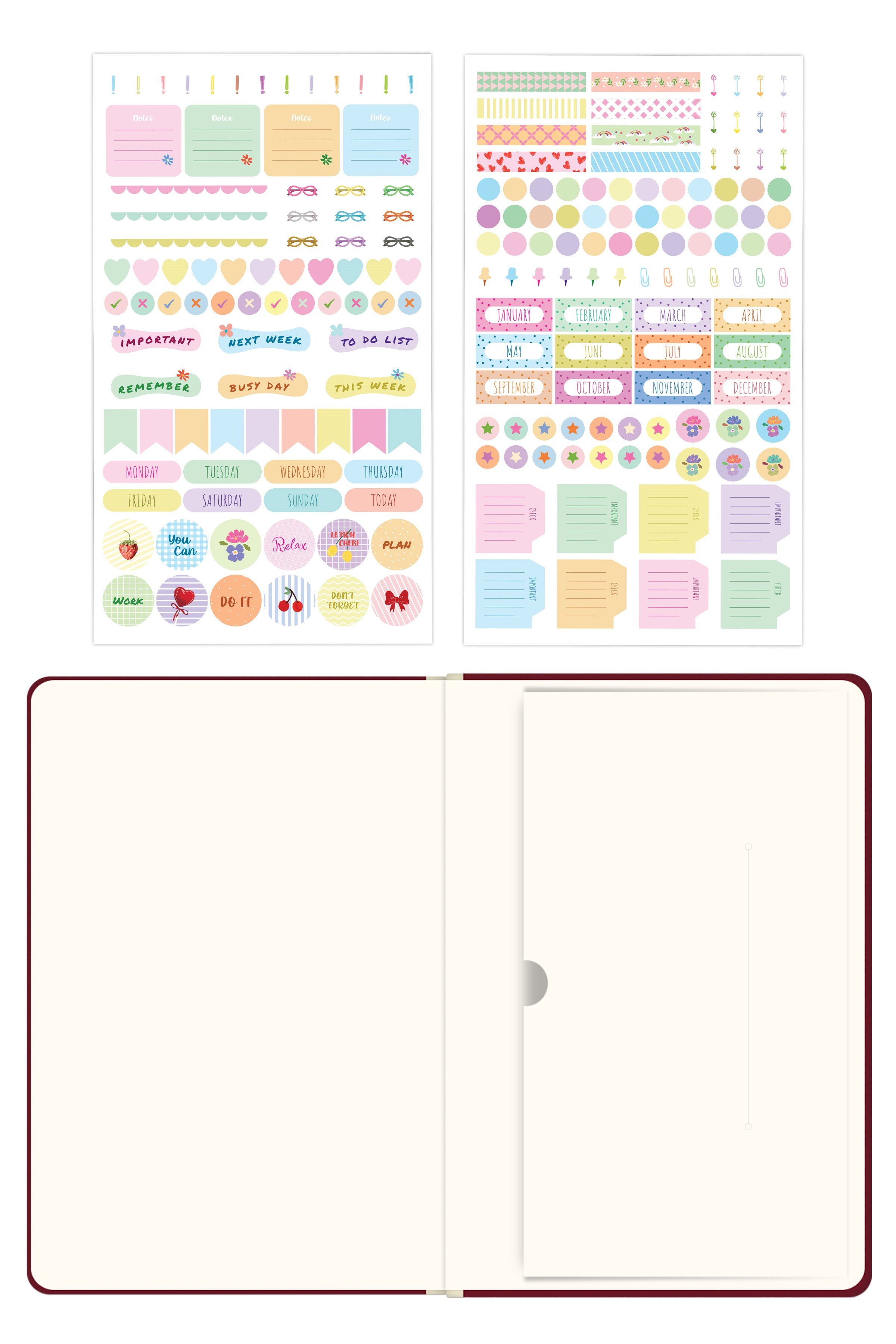 Matt Notebook 2027 Yılı A5 Haftalık Ajanda 15x21 cm - 12 Aylık Kalp