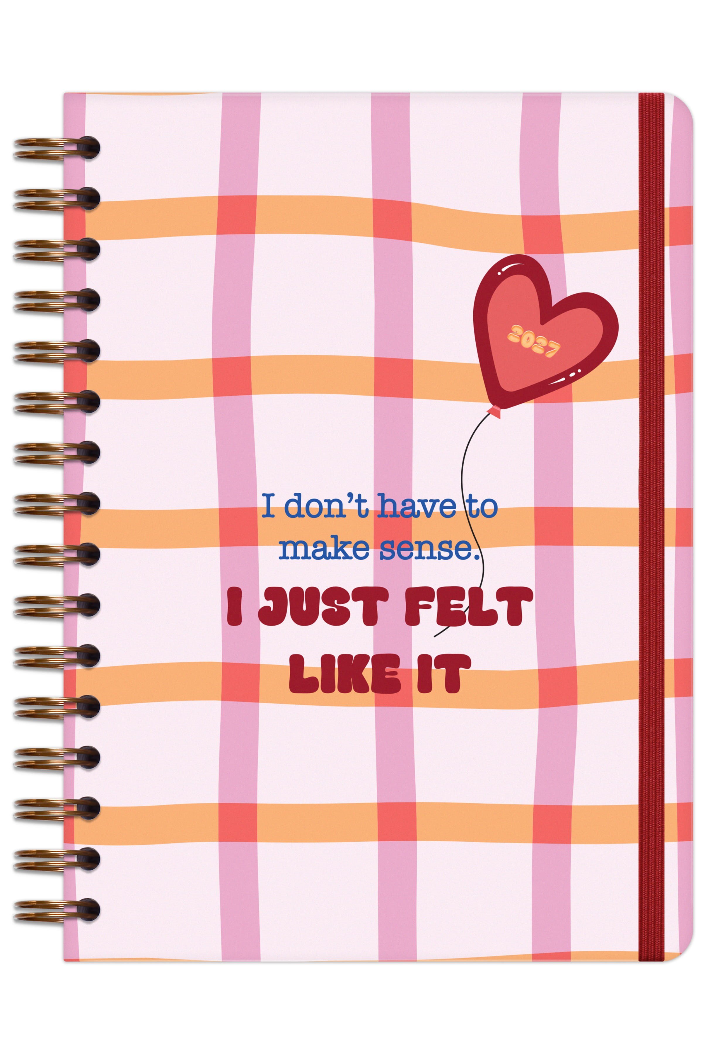 Matt Notebook 2027 Yılı A5 Haftalık Ajanda Spiralli 15x21 cm - 12 Aylık - Motivasyon Sayfalı