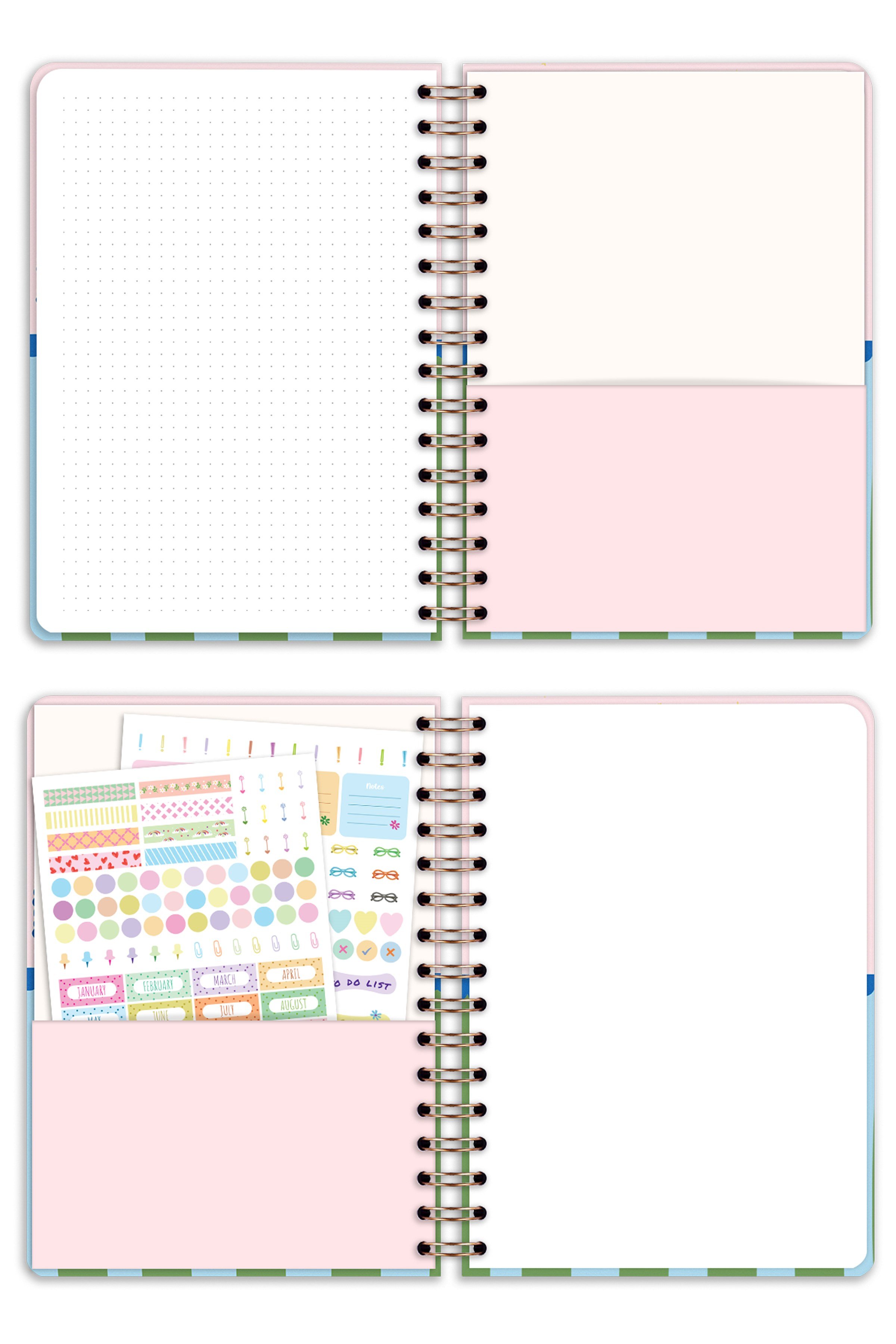 Matt Notebook 2027 Yılı A5 Haftalık Ajanda Spiralli 15x21 cm - 12 Aylık - Motivasyon Sayfalı
