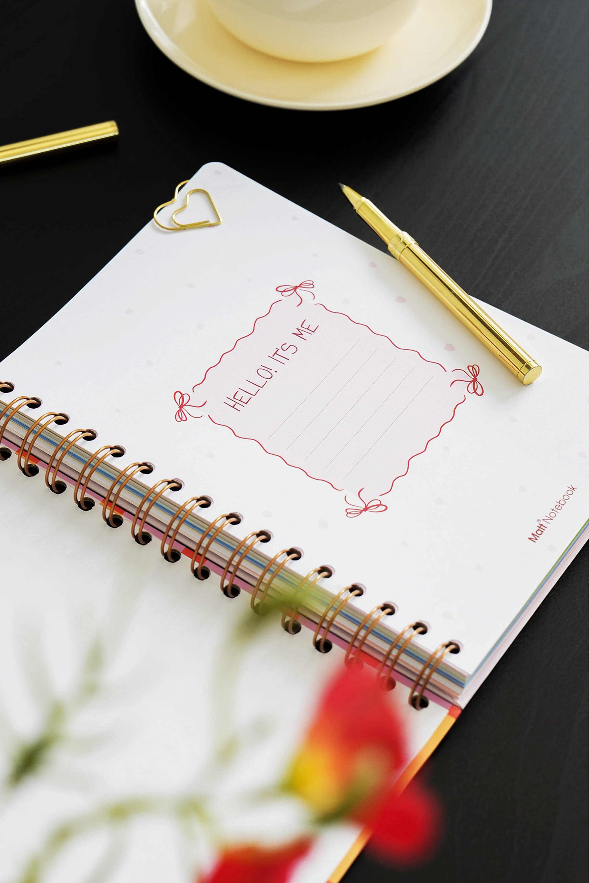 Matt Notebook 2027 Yılı A5 Haftalık Ajanda Spiralli 15x21 cm - 12 Aylık - Motivasyon Sayfalı