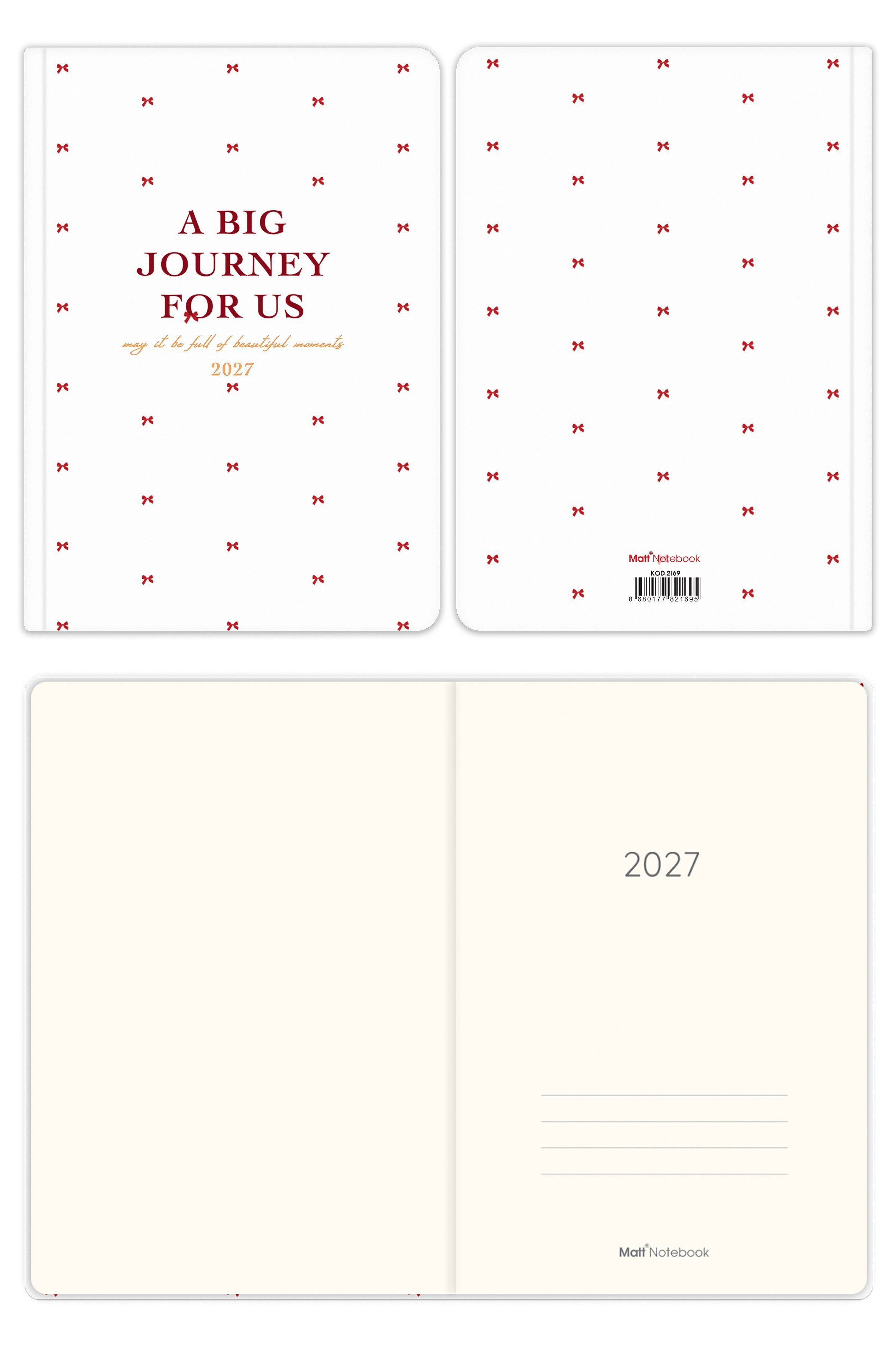 Matt Notebook 2027 Yılı A5 Haftalık Ajanda 15x21 cm - 12 Aylık Fiyonk