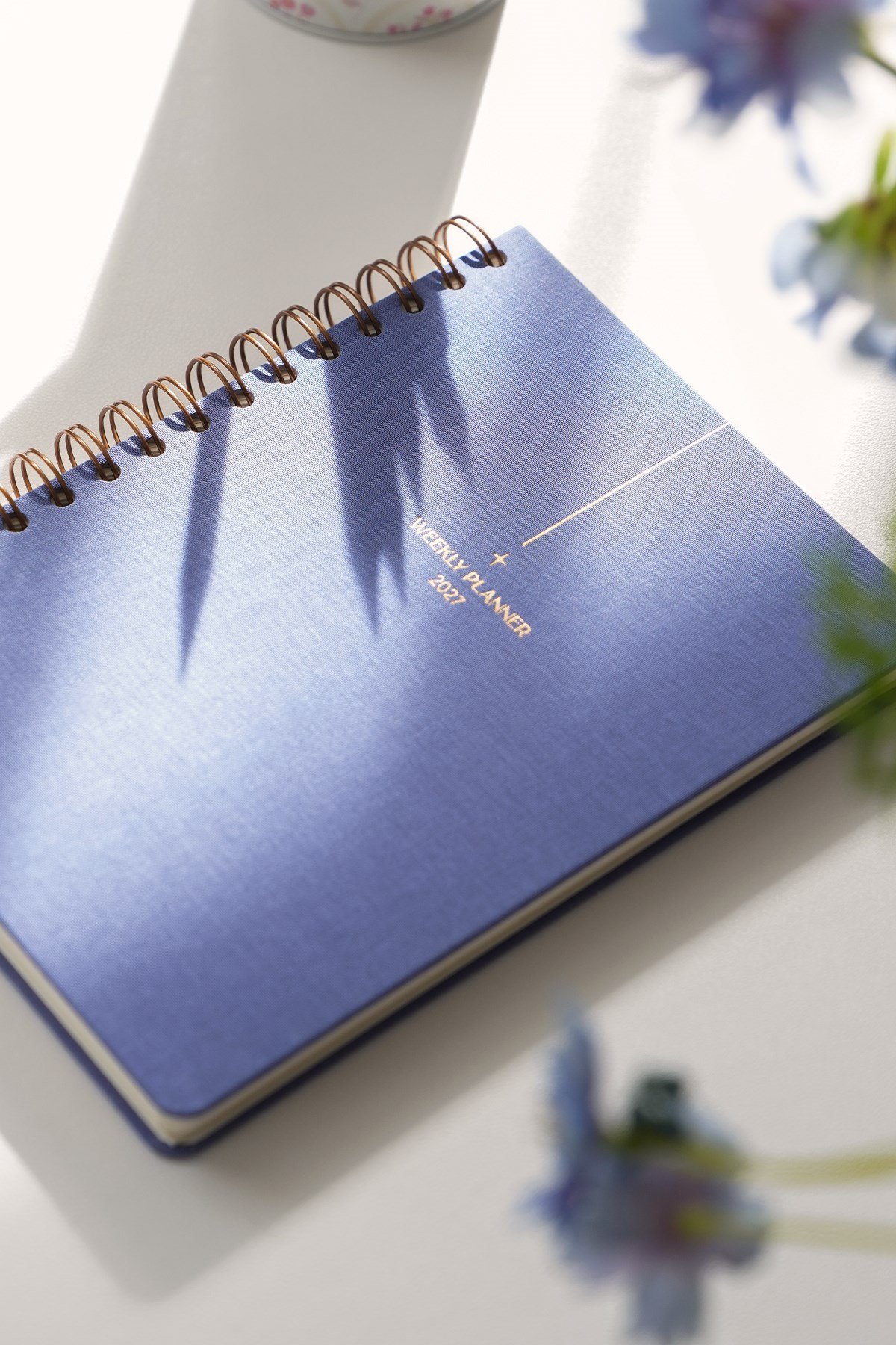 Matt Notebook 2027 Yılı A5 Keten Ajanda Spiralli 15x21 cm - 12 Aylık Lila