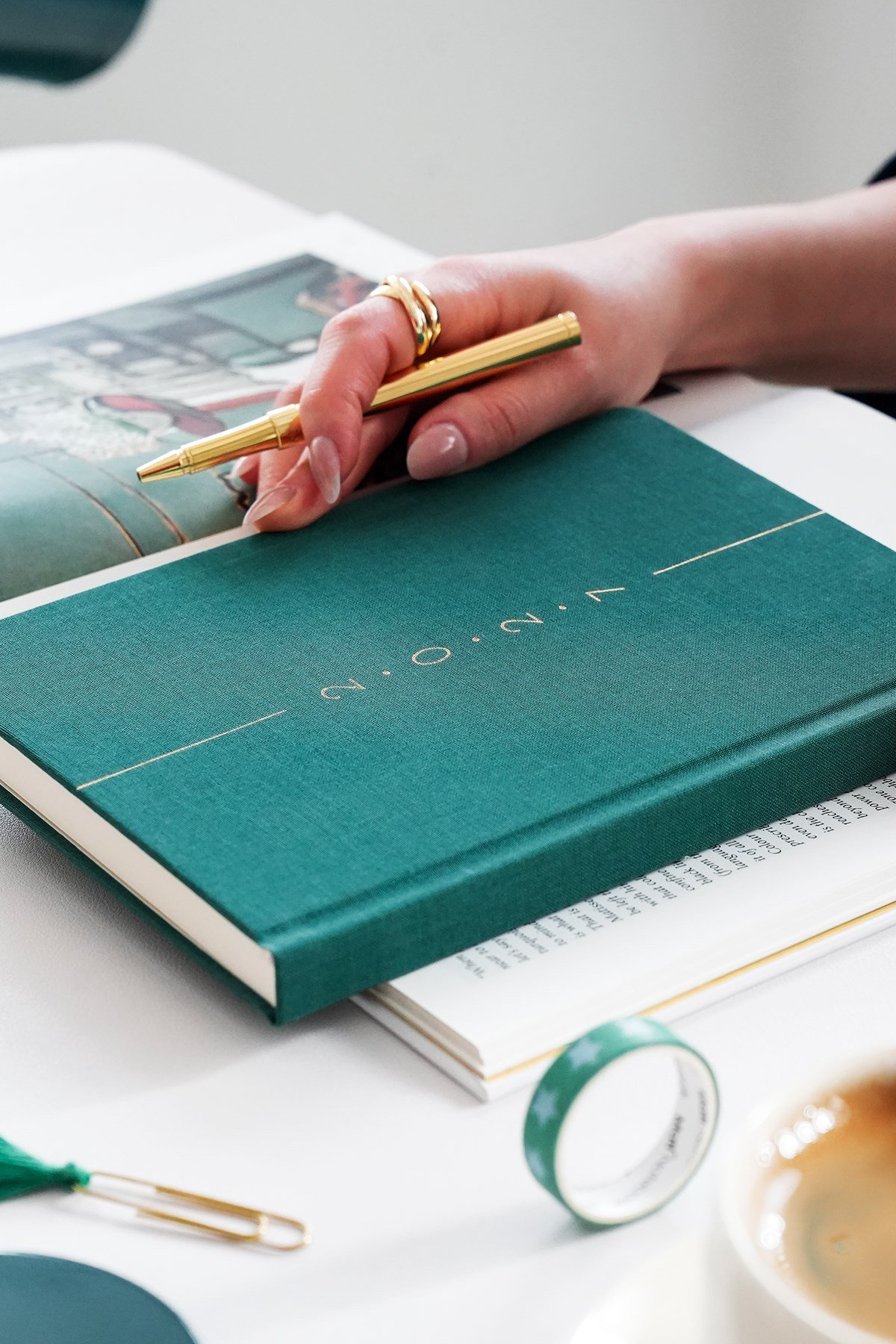 Matt Notebook 2027 Yılı A5 Keten Haftalık Ajanda 15x21 cm - 12 Aylık Koyu Yeşil