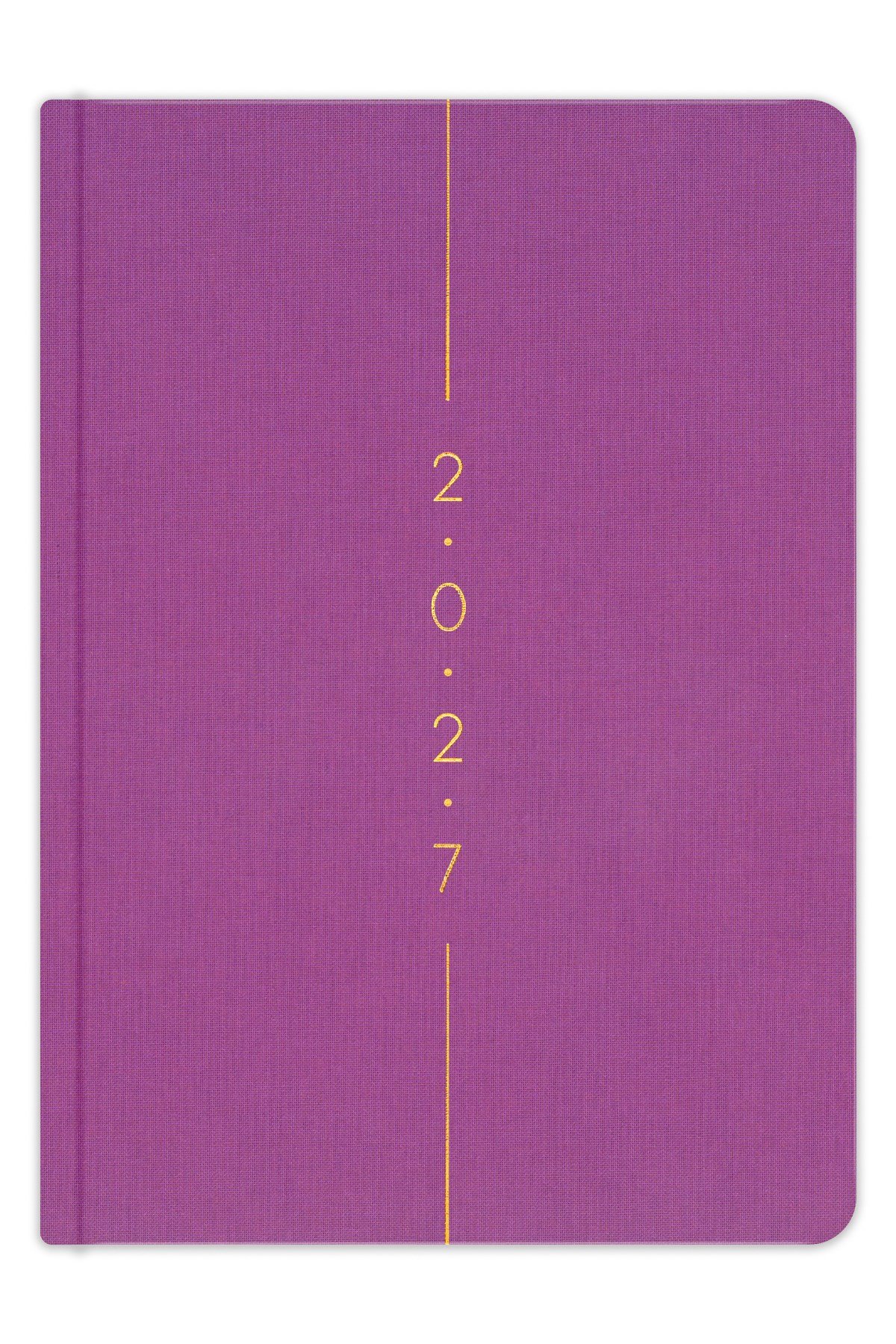 Matt Notebook 2027 Yılı A5 Keten Haftalık Ajanda 15x21 cm - 12 Aylık Menekşe