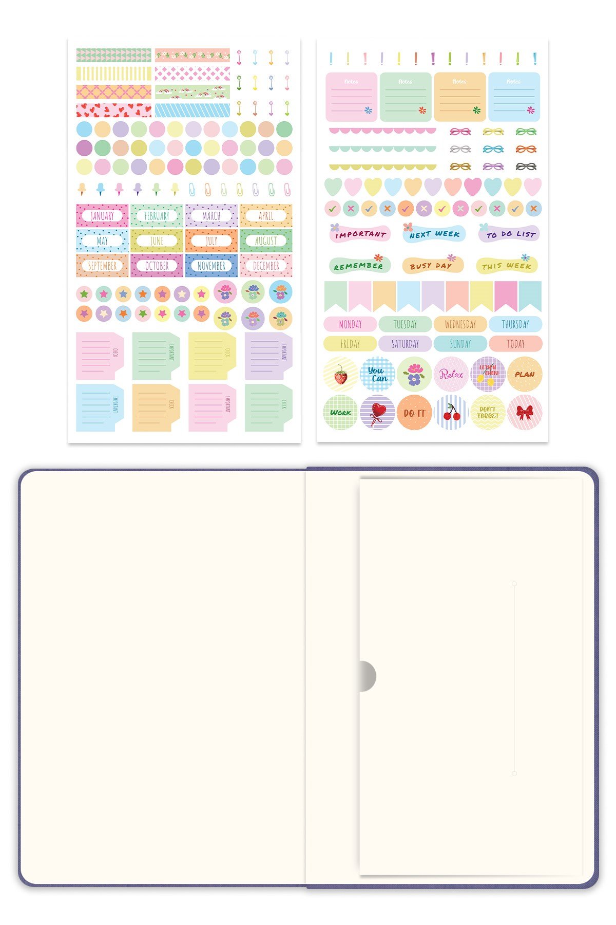 Matt Notebook 2027 Yılı A5 Keten Haftalık Ajanda 15x21 cm - 12 Aylık Lila