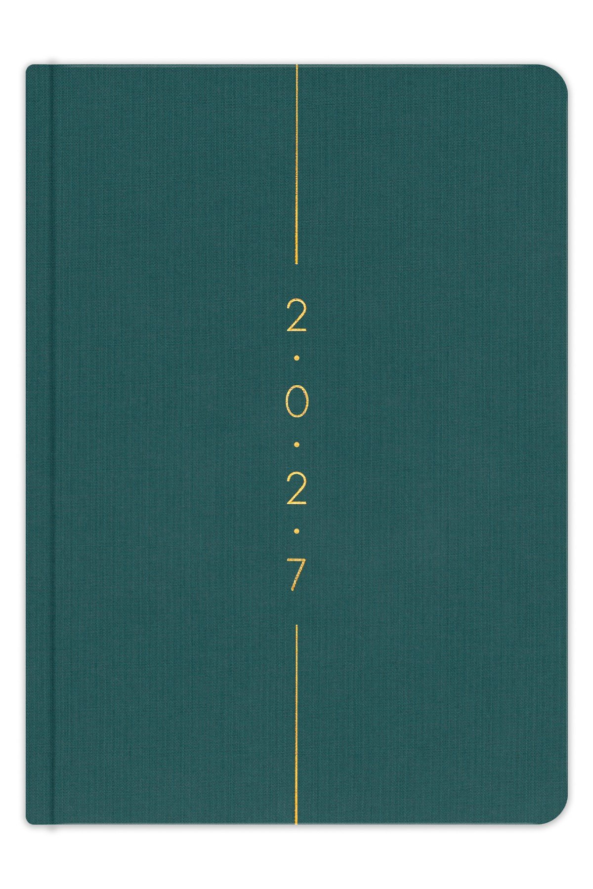 Matt Notebook 2027 Yılı A5 Keten Haftalık Ajanda 15x21 cm - 12 Aylık Koyu Yeşil