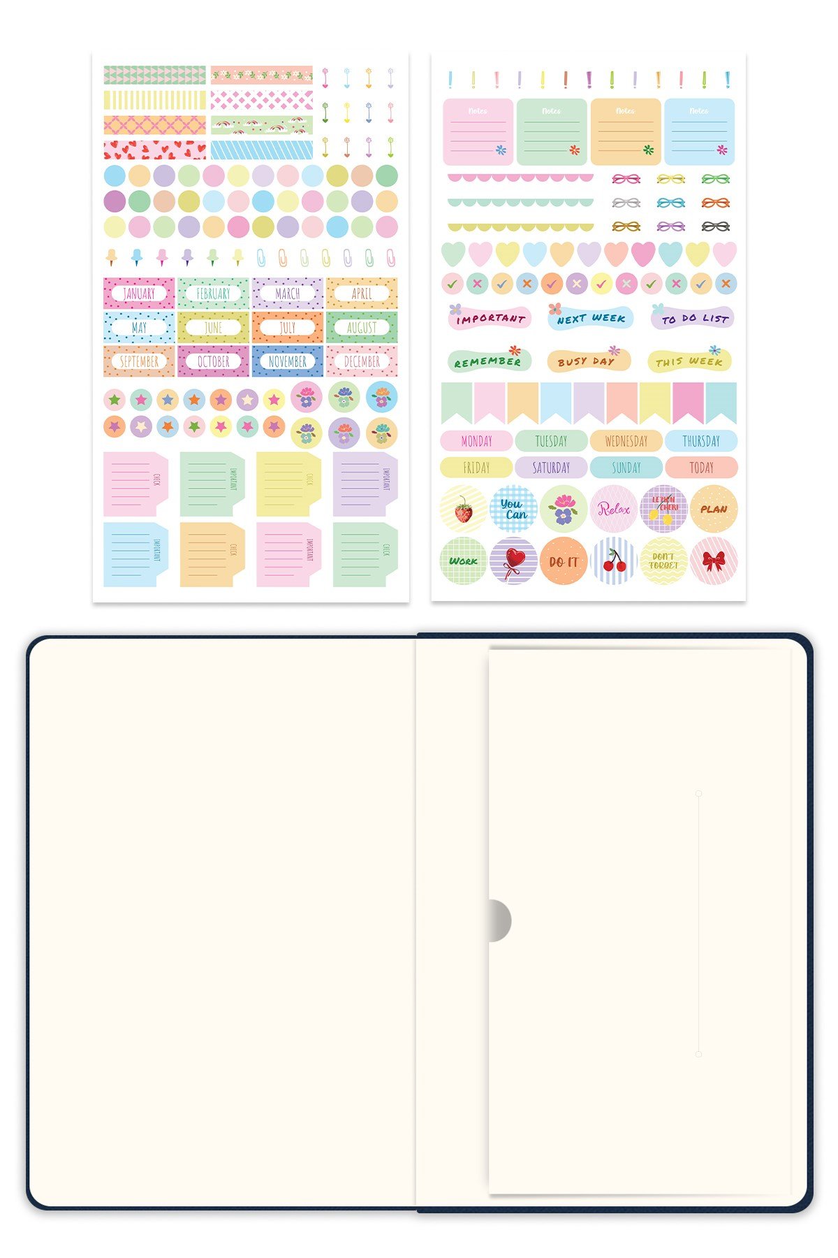 Matt Notebook 2027 Yılı A5 Keten Haftalık Ajanda 15x21 cm - 12 Aylık Lacivert