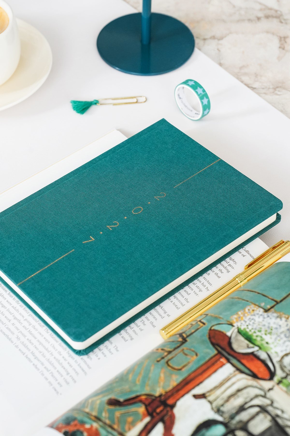 Matt Notebook 2027 Yılı A5 Keten Haftalık Ajanda 15x21 cm - 12 Aylık Koyu Yeşil