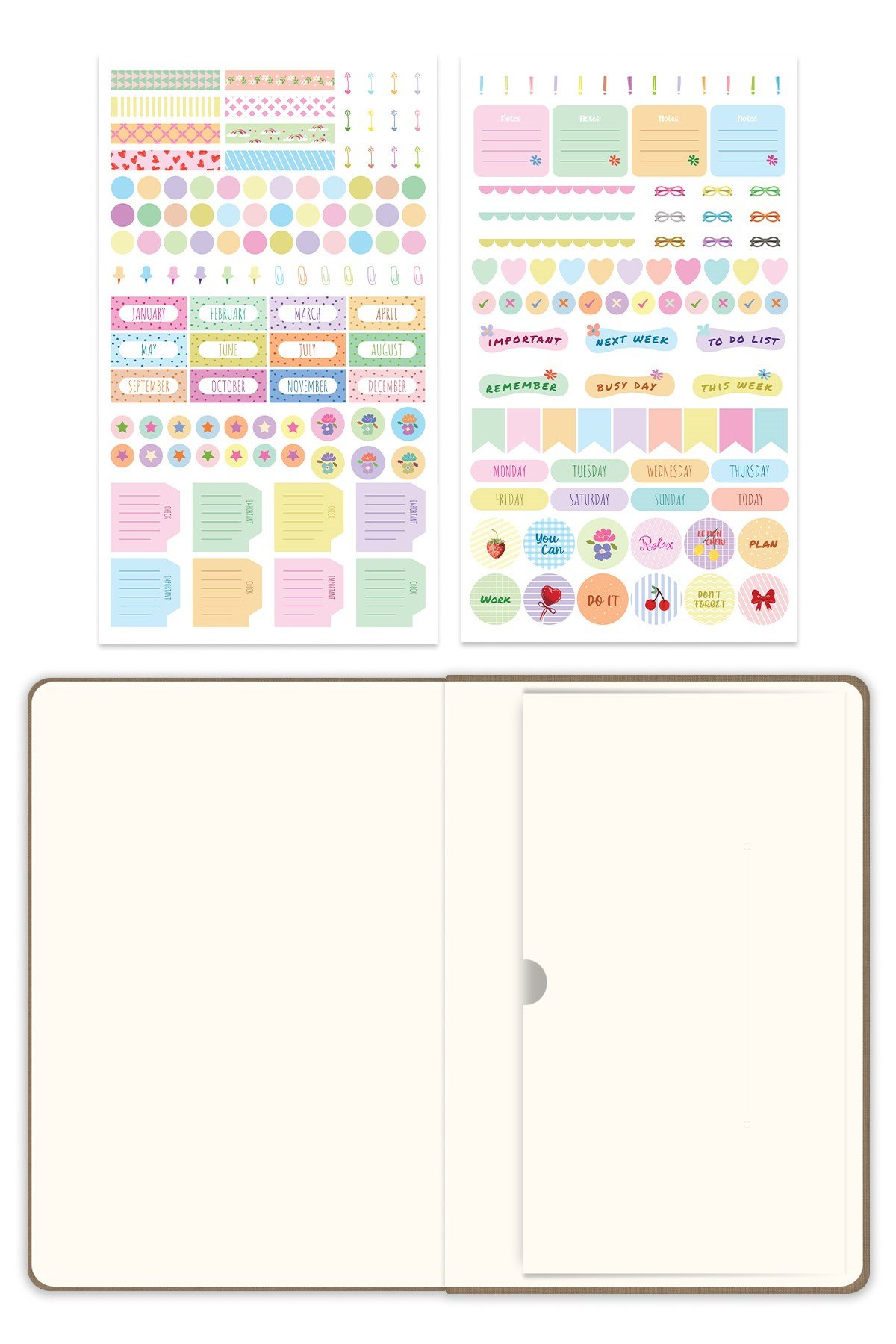 Matt Notebook 2027 Yılı A5 Keten Haftalık Ajanda 15x21 cm - 12 Aylık Sütlü Kahve