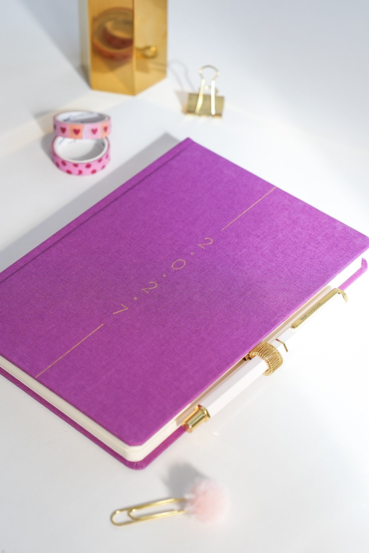 Matt Notebook 2027 Yılı A5 Keten Haftalık Ajanda 15x21 cm - 12 Aylık Menekşe