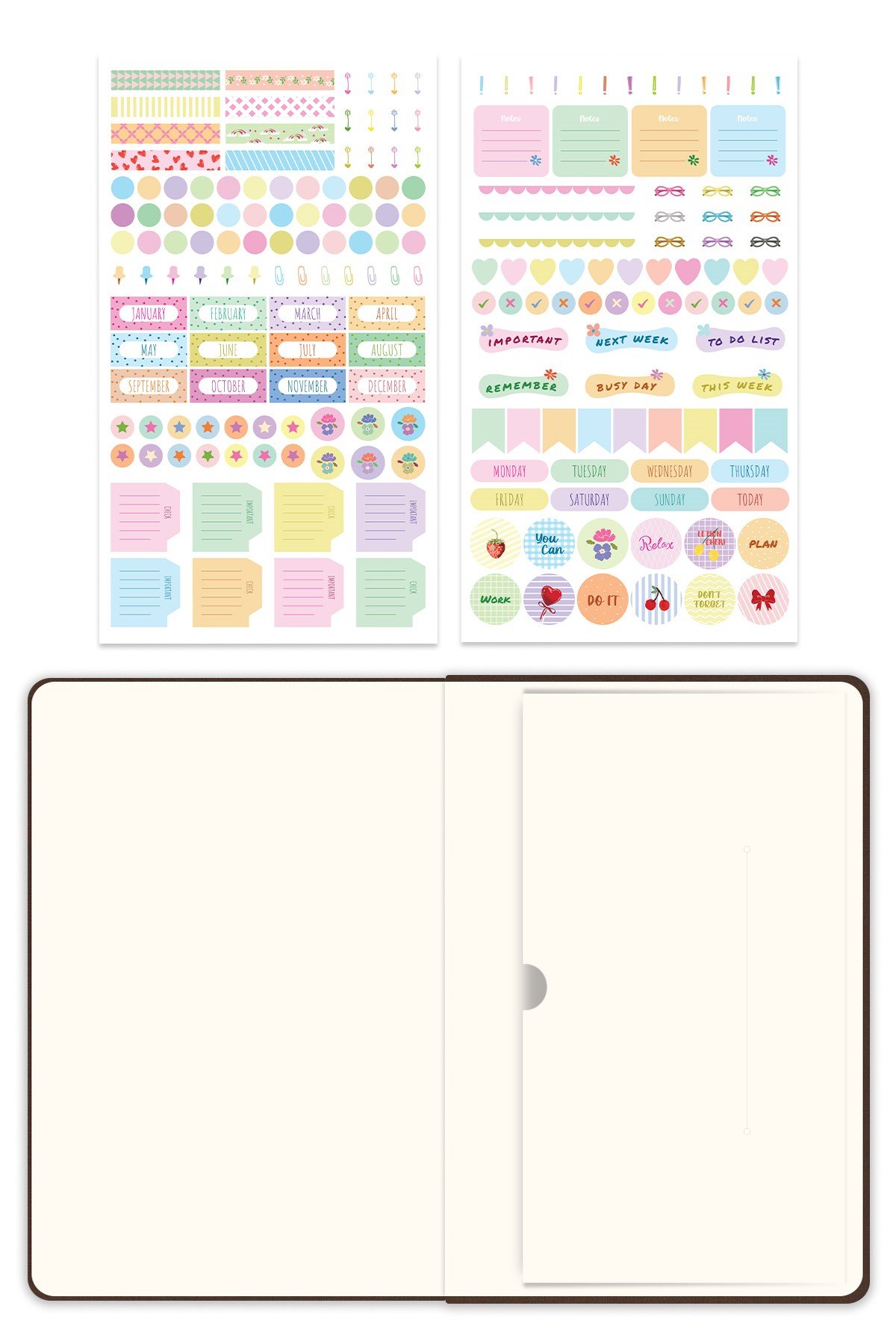Matt Notebook 2027 Yılı A5 Keten Haftalık Ajanda 15x21 cm - 12 Aylık Kahverengi