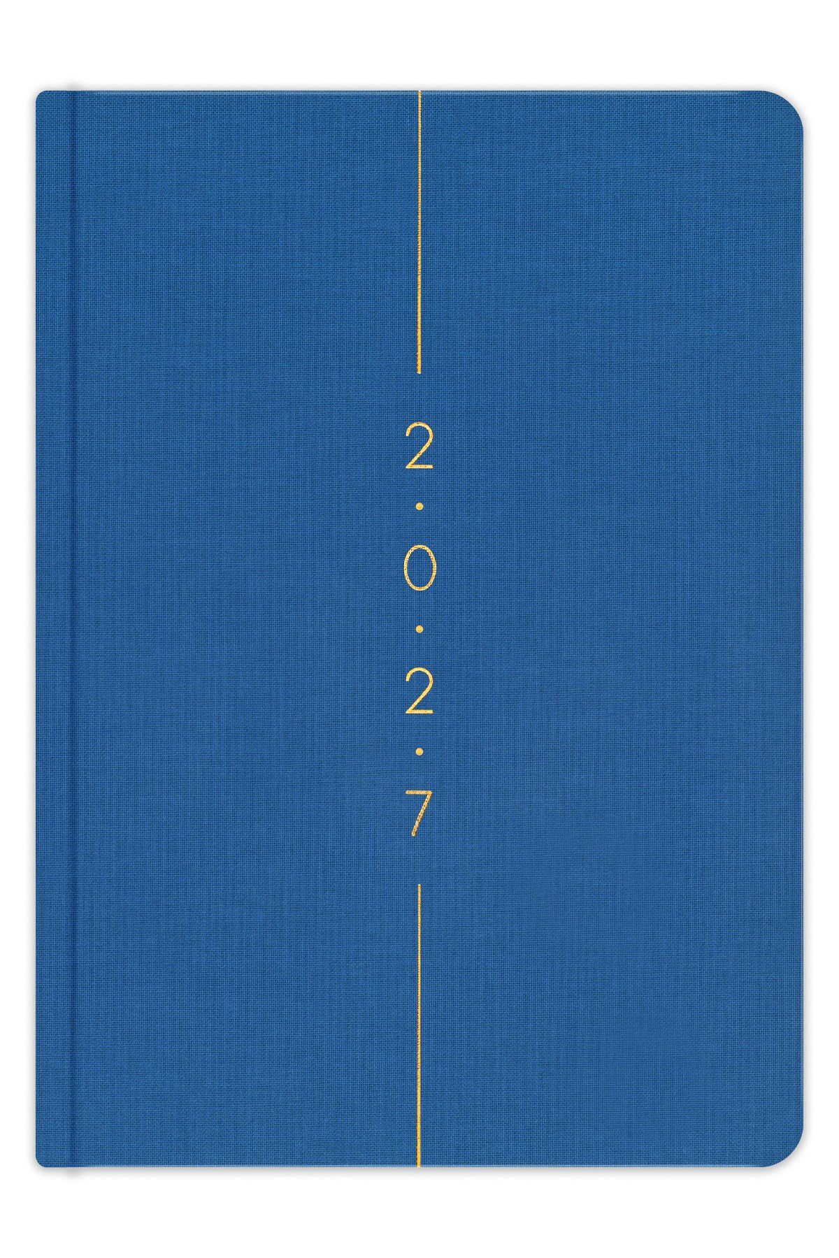 Matt Notebook 2027 Yılı A5 Keten Haftalık Ajanda 15x21 cm - 12 Aylık Mavi